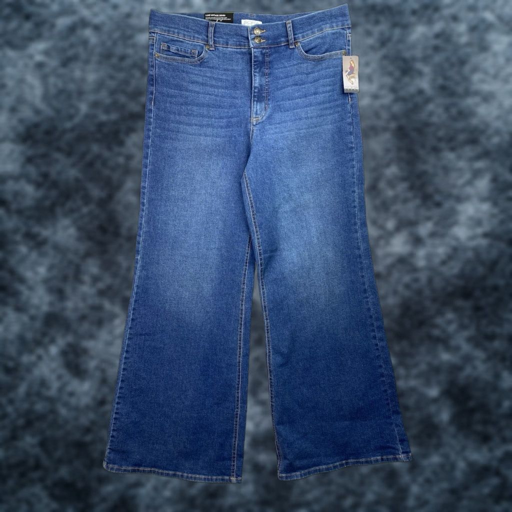 Vintage Sofia Vergara Sofia Jeans 16 Margot Wide-Leg High Rise Waist Distressed NWT Jeans Womens Size 38" / US 16 / IT 52 - 1 Thumbnail