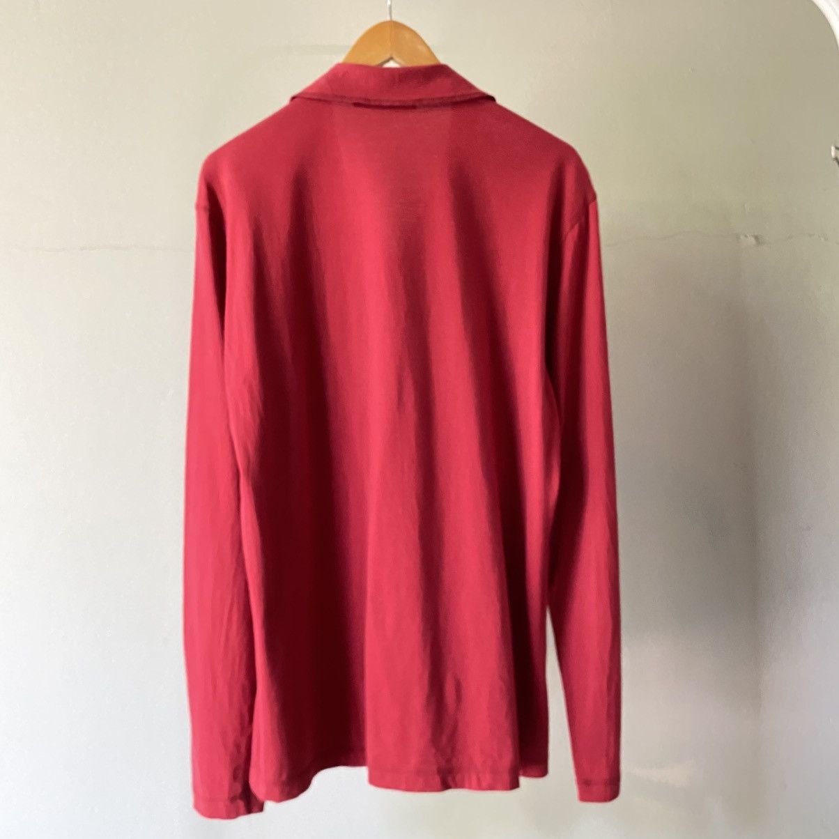 Marithe + Francois Girbaud MARITHE FRANÇOIS GIRBAUD Red Zip-Detail Long Sleeve Shirt Size US L / EU 52-54 / 3 - 24 Thumbnail