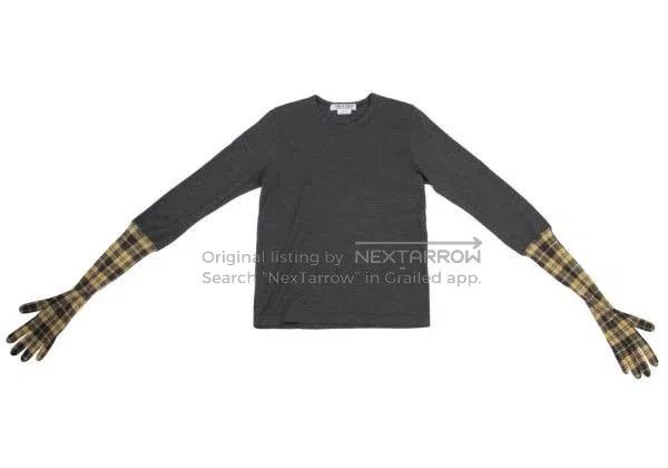 Comme des Garcons Comme des Garcons Gray Vintage Plaid Glove Top Size S / US 4 / IT 40 - 2 Thumbnail