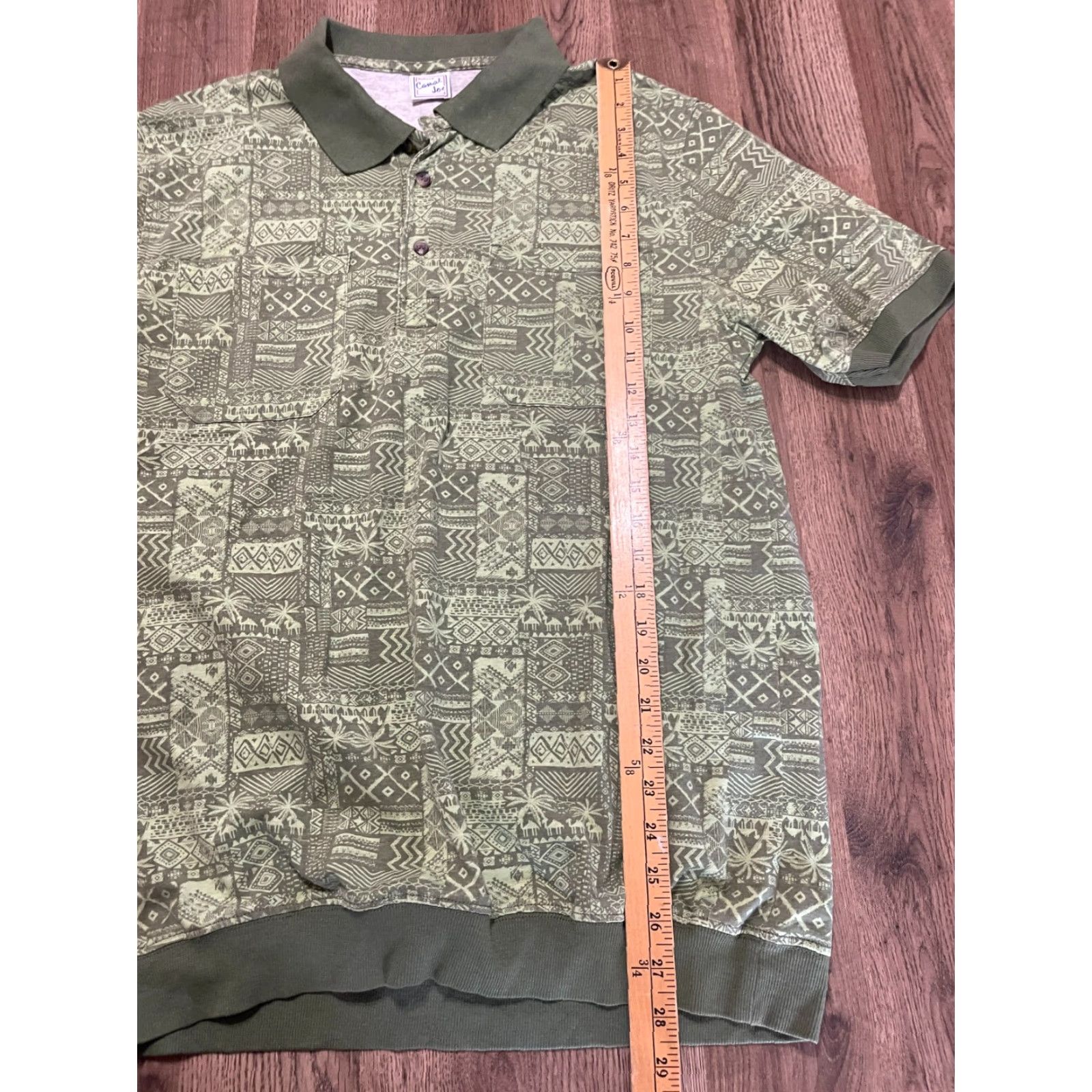 Haband Haband Polo Shirt, Men's Size Medium, Green, 1/4 Buttons, Short Sleeve Size US M / EU 48-50 / 2 - 6 Thumbnail