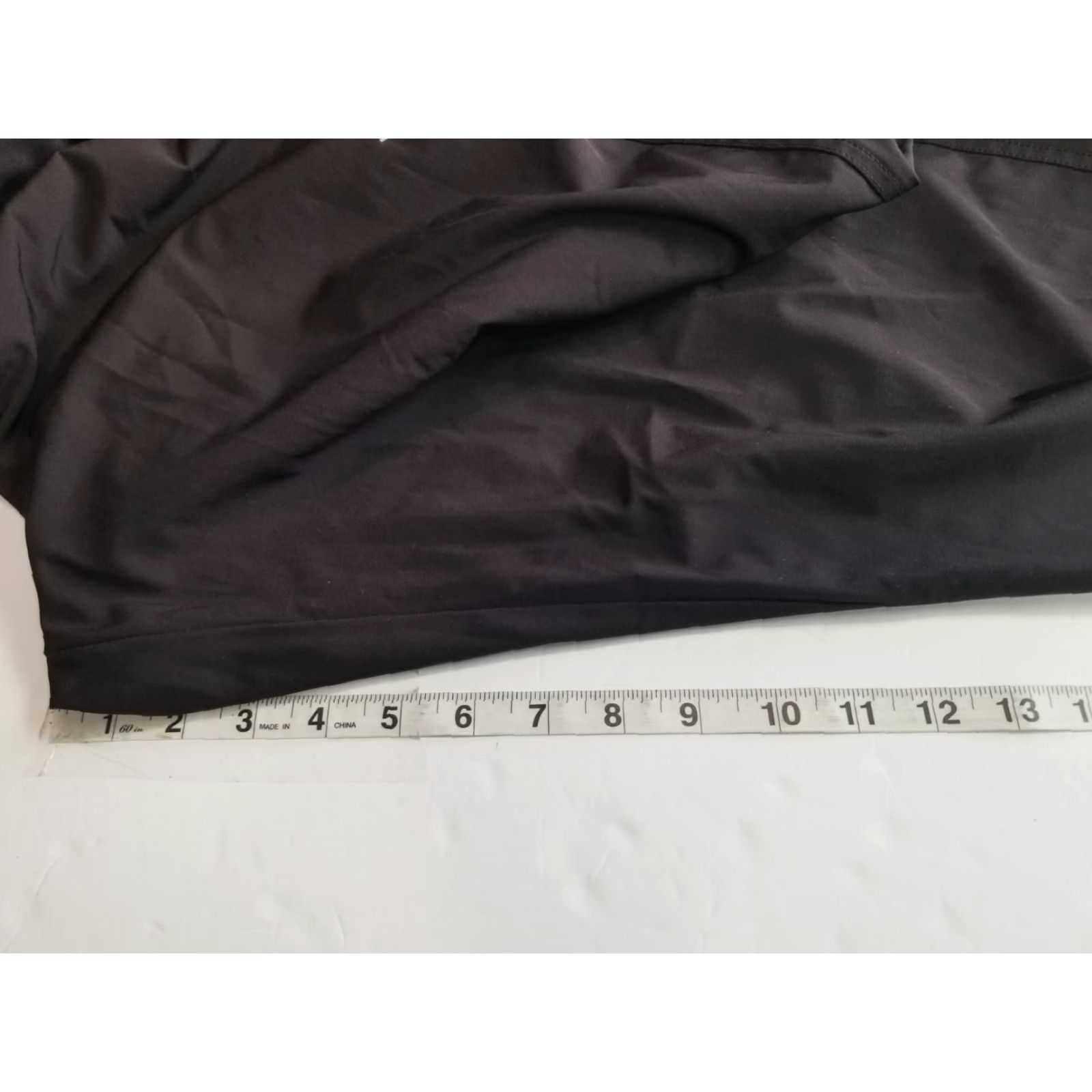 Vintage Clothin Pants Men 34-36 Black Lightweight Elastic Waist Chino Flat Front Pockets Comfortable Breathable Nylon Spandex Straight Leg Size US 34 / EU 50 - 4 Thumbnail