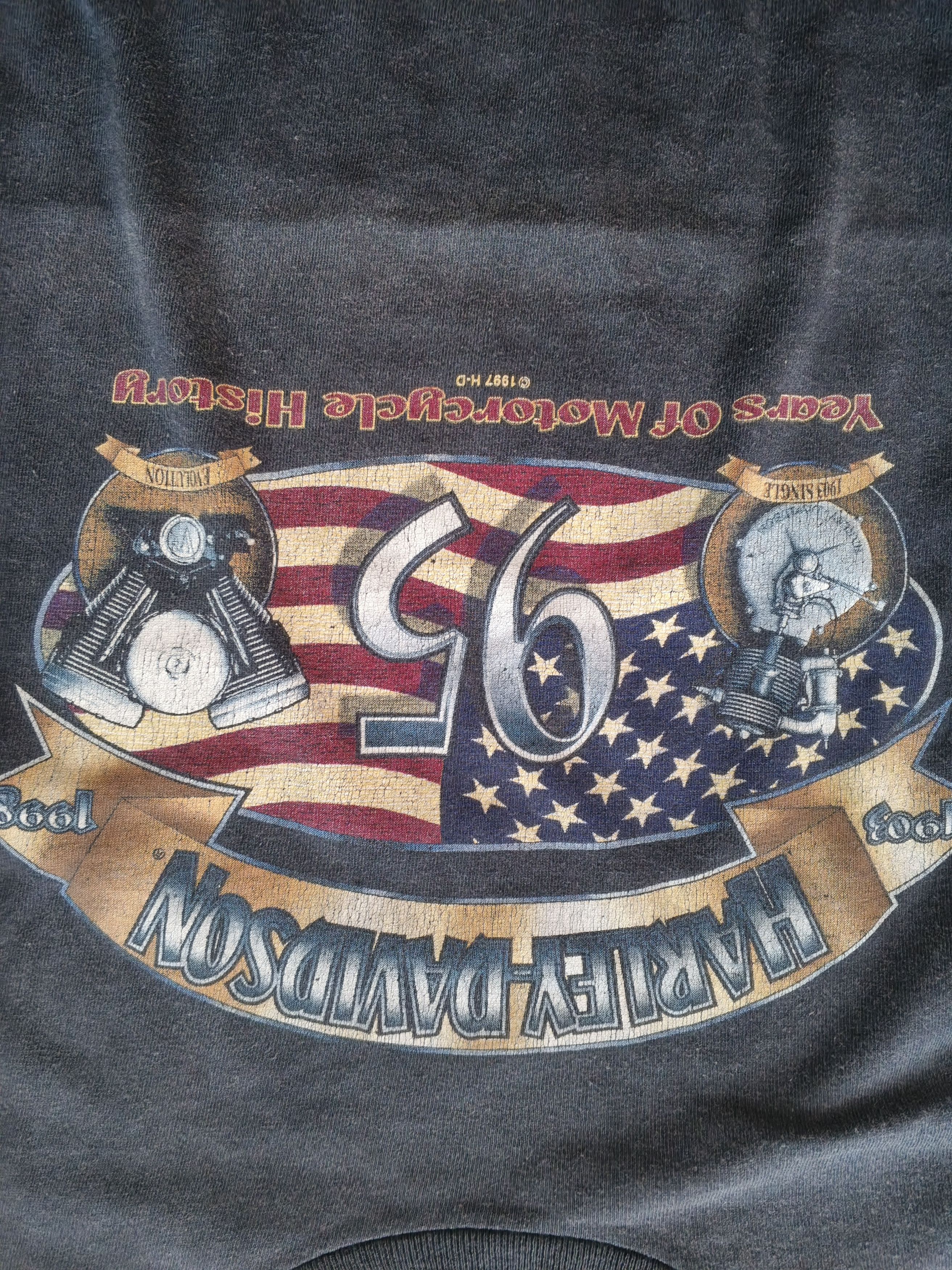 Harley Davidson Vintage harley davidson singel all Size US XL / EU 56 / 4 - 4 Thumbnail