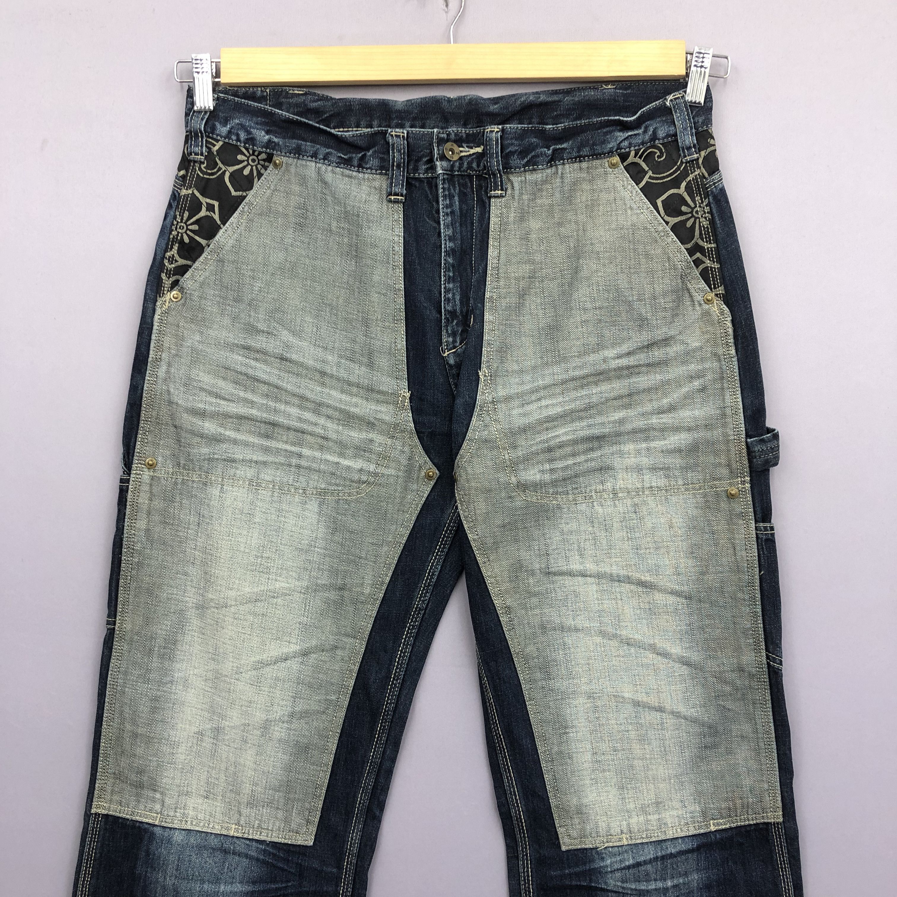 Japanese Brand Crazy Y2K Infinity Double Knee Baggy Jeans Skater JNCO Denim Size US 36 / EU 52 - 3 Thumbnail