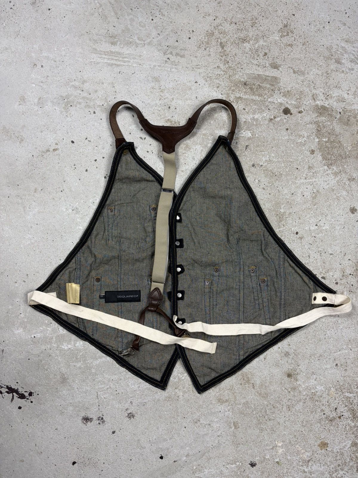 Dsquared2 SS 2006 Dsquared2 Denim Jeans Harness Vest Rare Runway Size US L / EU 52-54 / 3 - 3 Thumbnail