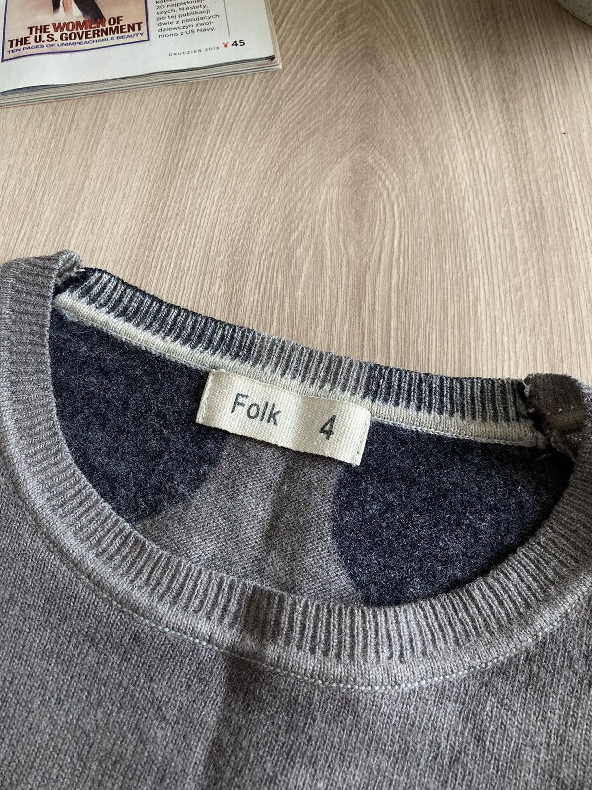 Folk Vintage Folk 100% Wool Knit Sweater 00s Size US L / EU 52-54 / 3 - 10 Thumbnail