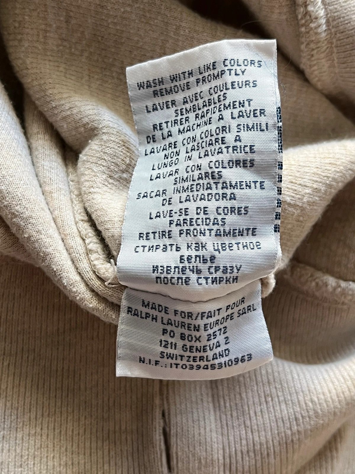 Polo Ralph Lauren Polo Ralph Lauren Sz L Small Pony Beige Sweatshirt Size US L / EU 52-54 / 3 - 8 Thumbnail