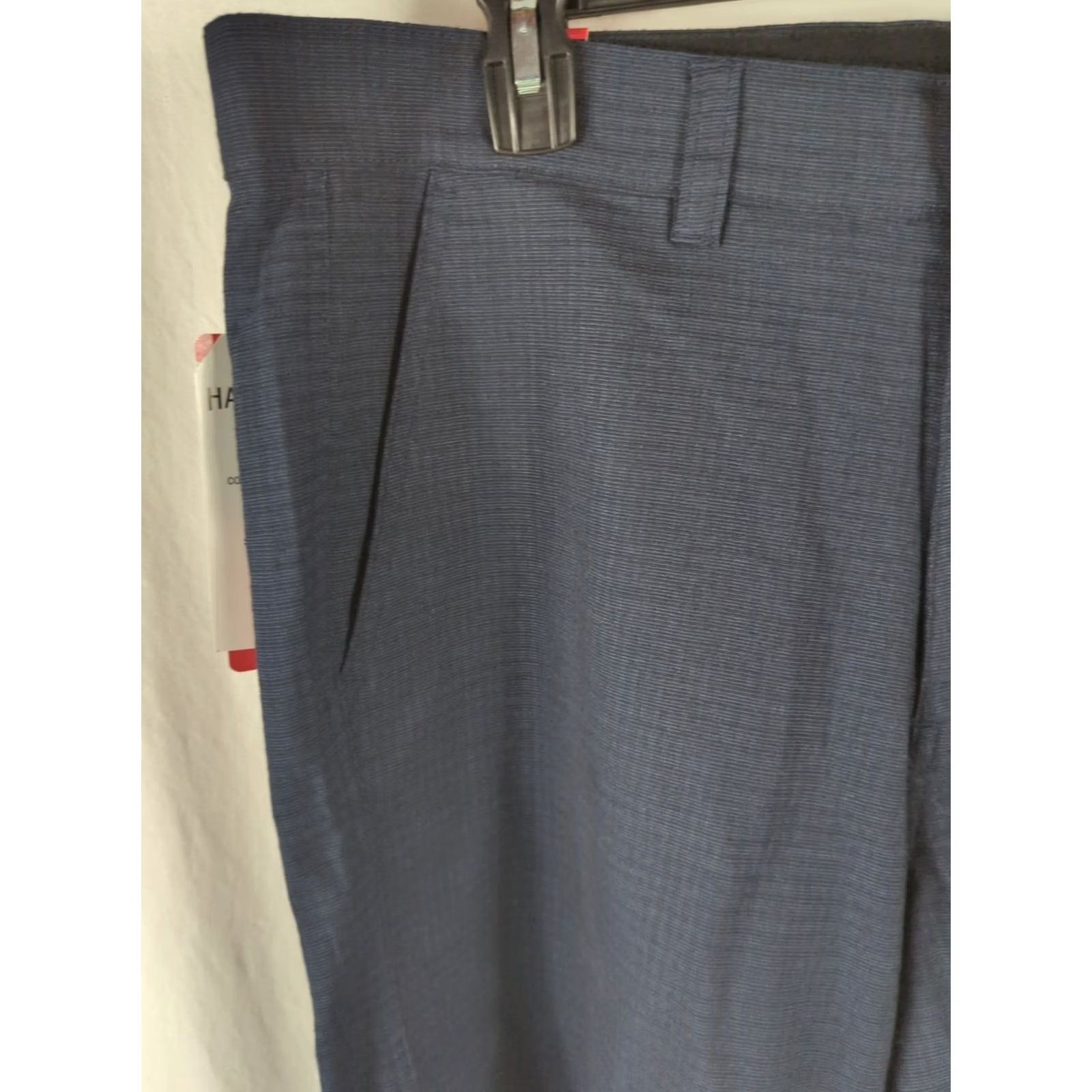Hang Ten Hang Ten Mens Walk Shorts Regular 34 Dark Blue Stretch Polyester NWT Nautical Striped Lightweight Zip Pocket Casual Shorts Boys? Size US 34 / EU 50 - 2 Thumbnail