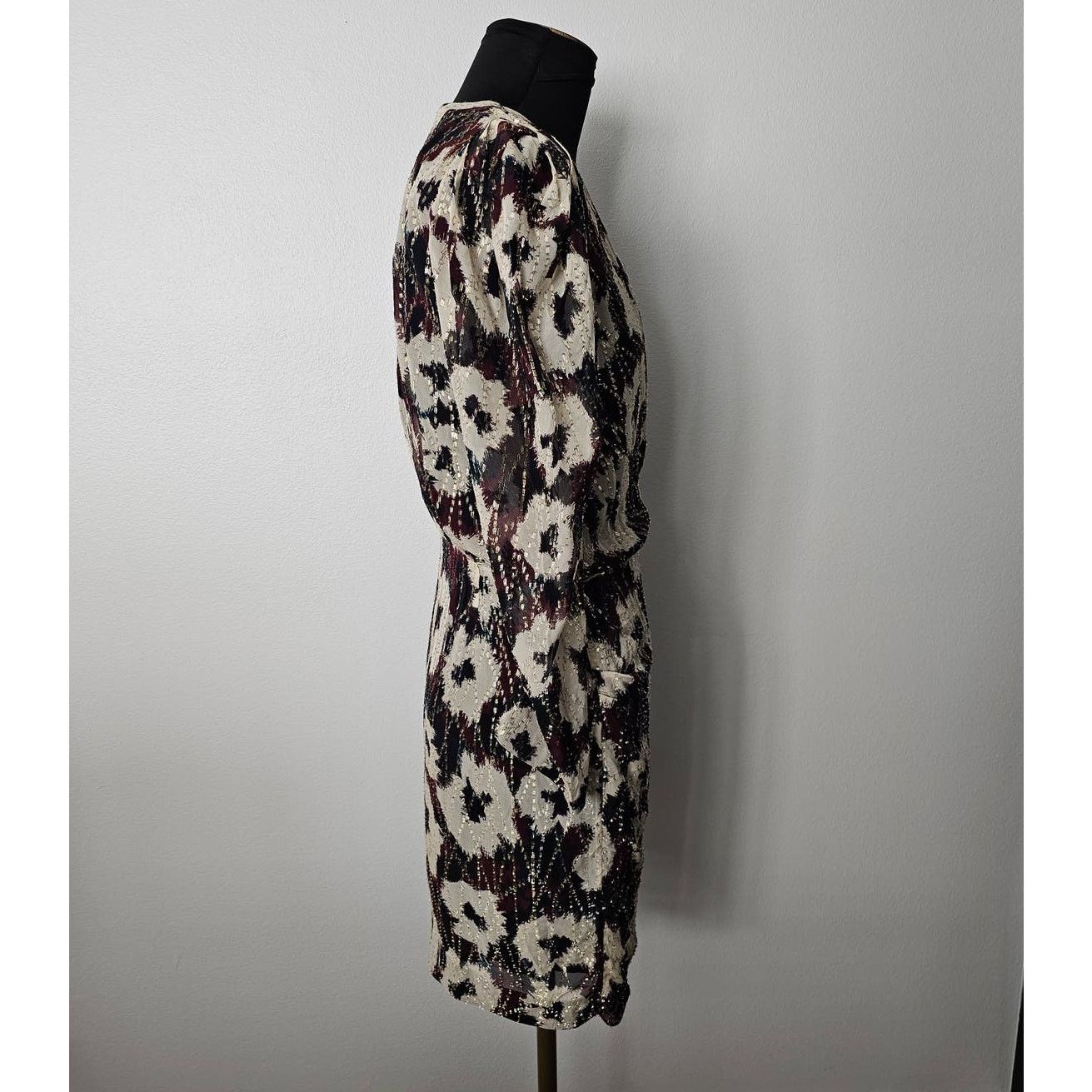ba&sh ba&sh Kivy V-Neck Metallic Floral Mini Dress 1 4 S $495 Size S / US 4 / IT 40 - 7 Thumbnail