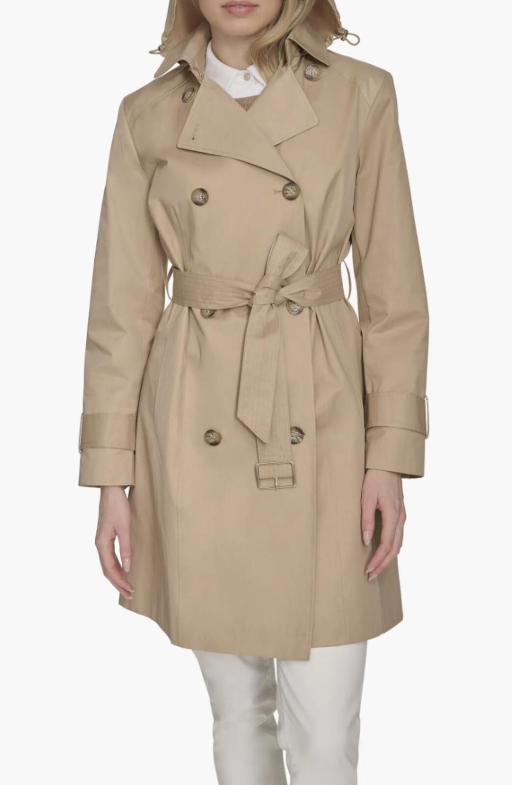 Cole Haan NWT Cole Haan Signature Hooded Trench Rain Coat Beige Medium Size M / US 6-8 / IT 42-44 - 1 Thumbnail