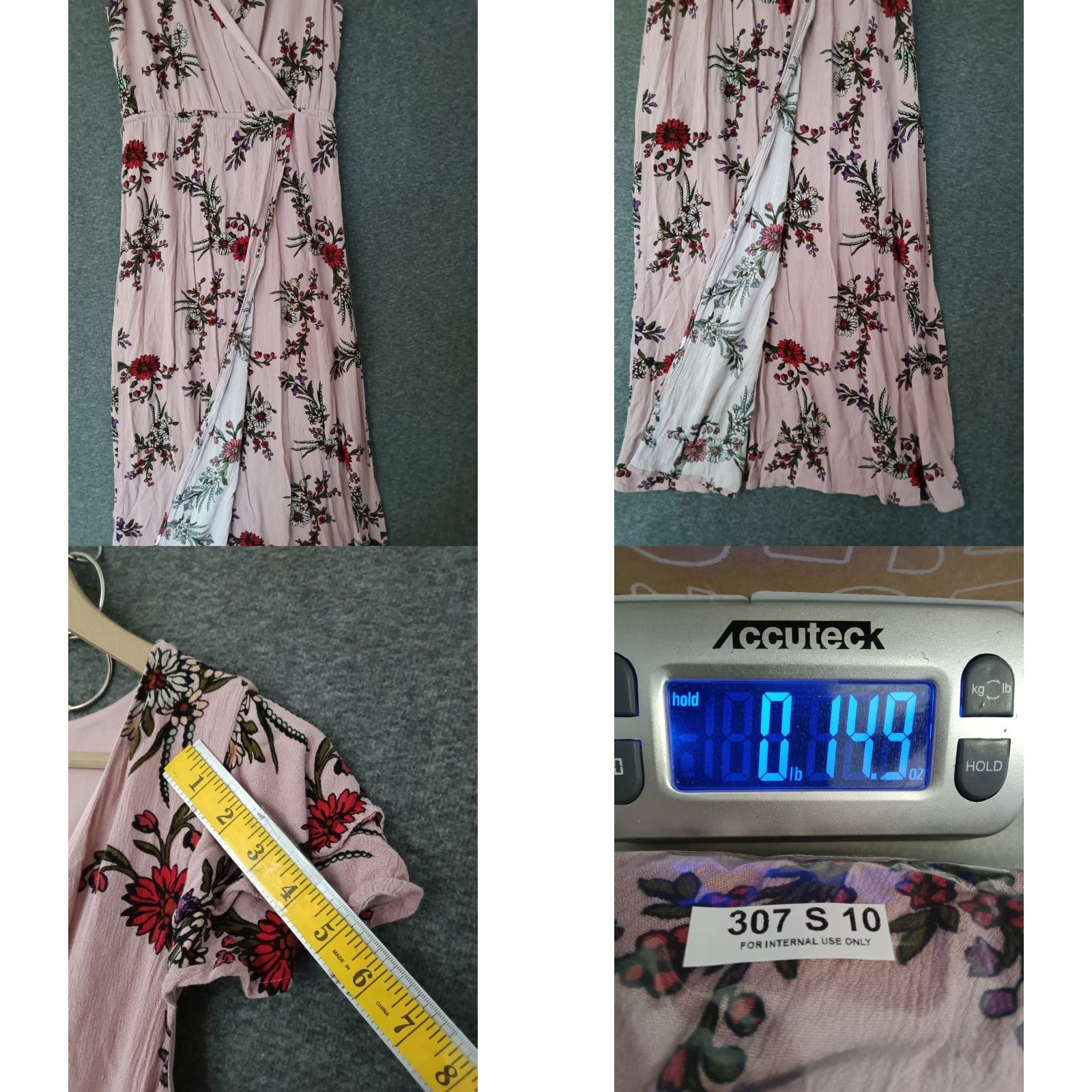 Acme Clothing One Clothing Multicolor Maxi Floral Dress L V-Neck Elastic Waist Flutter Sleeve Short Sleeve - Women - Casual Party/Cocktail Dress Size L / US 10 / IT 46 - 8 Thumbnail