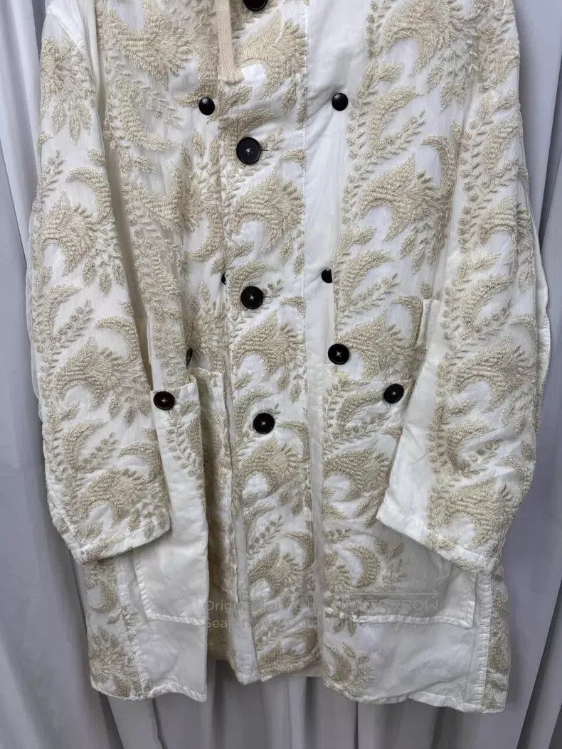 Ann Demeulemeester Ann Demeulemeester Silver thread embroidered parka| Size XXS / US 00 / IT 34 - 3 Thumbnail