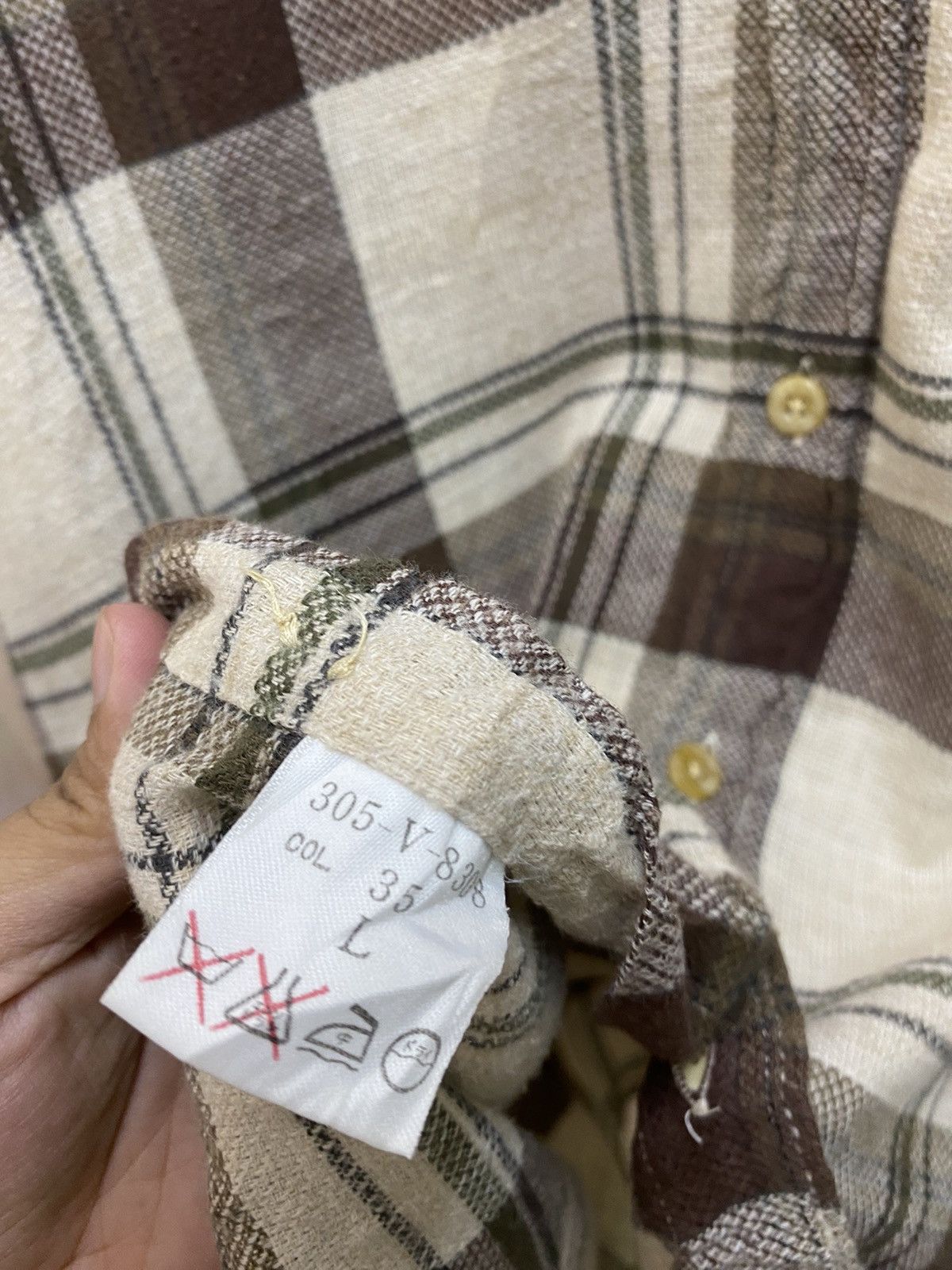 Japanese Brand × Vintage Vintage Miracle Clare Plaid Tartan Flannel Shirt Size US L / EU 52-54 / 3 - 5 Thumbnail