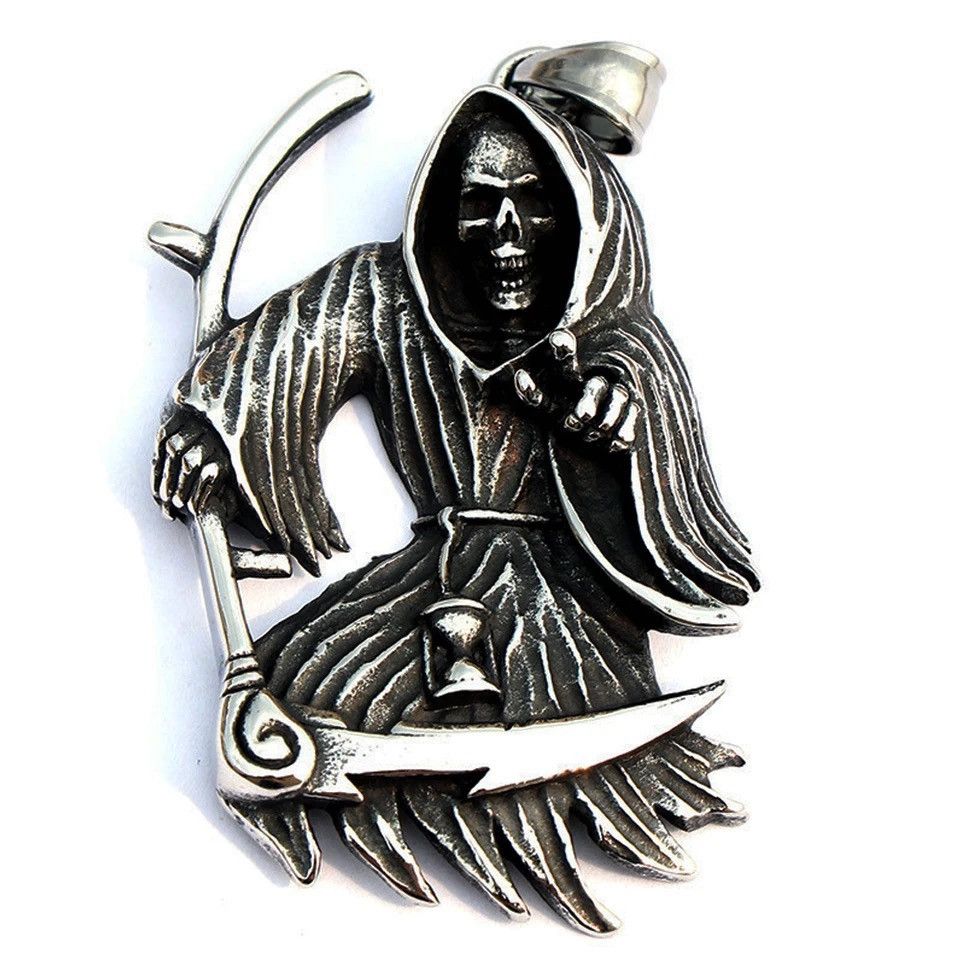 Handmade × Jewelry Reaper Ghost Chain Demon Bones Goth Rock Jewelry Chrome Size ONE SIZE - 4 Thumbnail