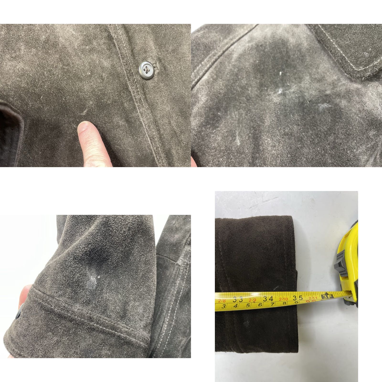 Gap VINTAGE GAP Suede Leather Jacket Coat Bomber Jacket Mens XL Dark Brown Leather Lining Heavy Button Y2K Size US XL / EU 56 / 4 - 8 Thumbnail
