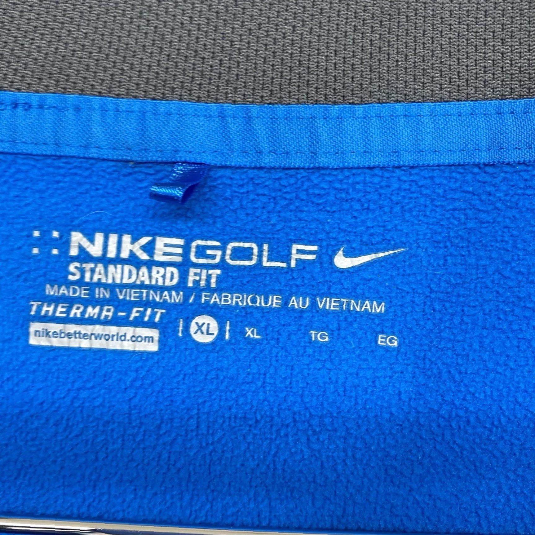 Nike Nike Golf Sweatshirt Mens XL Blue 1/4 Zip Pullover Tour Performance ThermaFit Size US XL / EU 56 / 4 - 3 Thumbnail