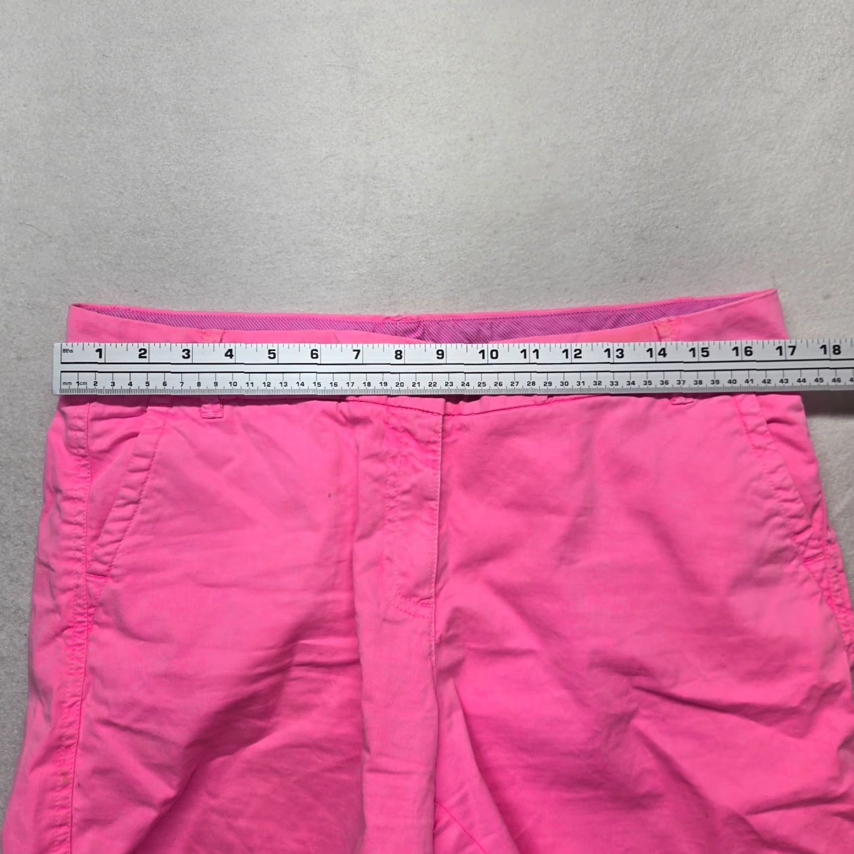 Vintage VINTAGE Crown & Ivy Women's Shorts Size 10 Pink Chino Pockets 90s Summer Womens Size 32" / US 10 / IT 46 - 3 Thumbnail