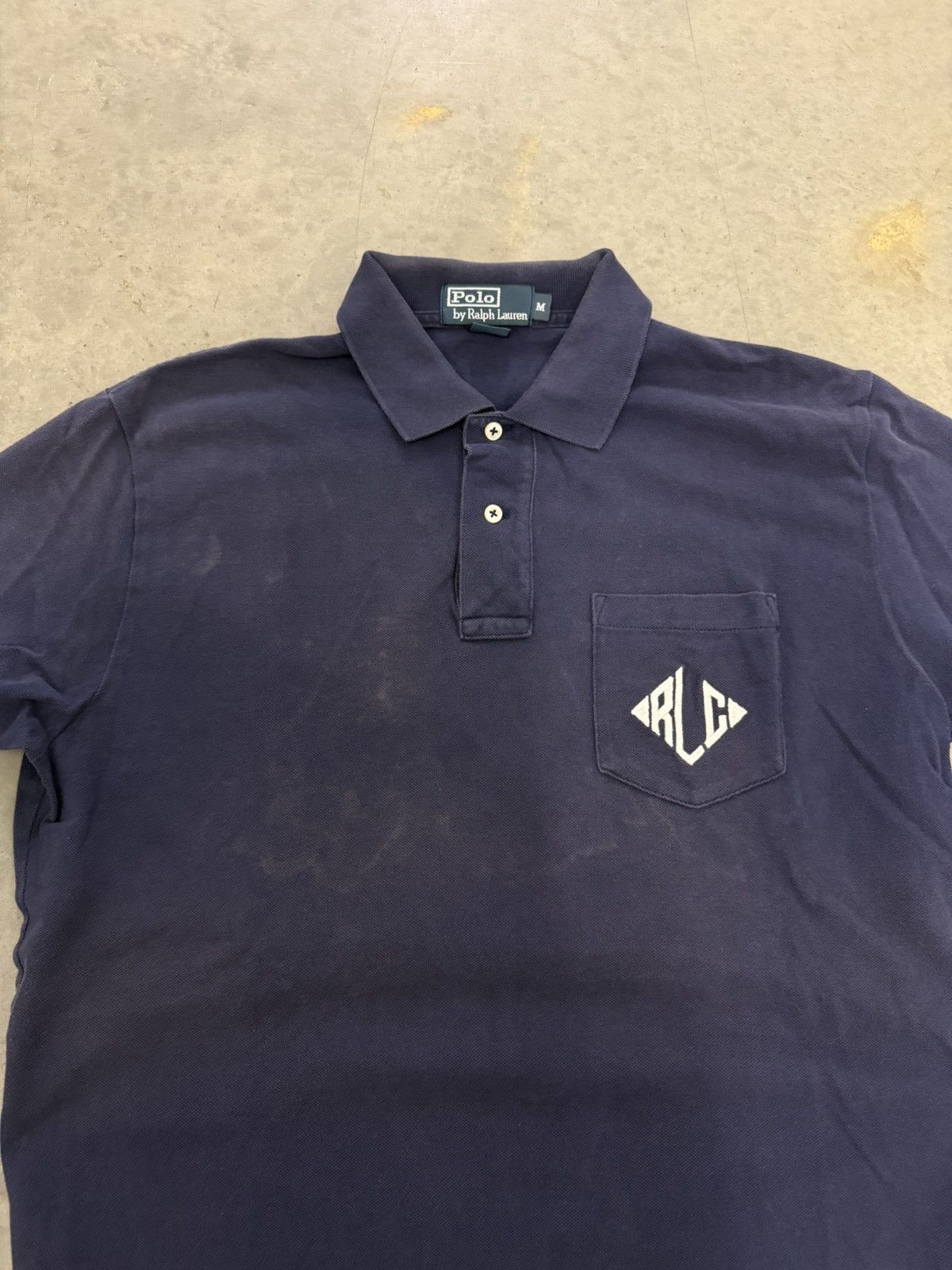 Polo Ralph Lauren Polo Ralph Lauren RLC Navy Pocket Polo Shirt Vintage 90s M Size US M / EU 48-50 / 2 - 2 Thumbnail