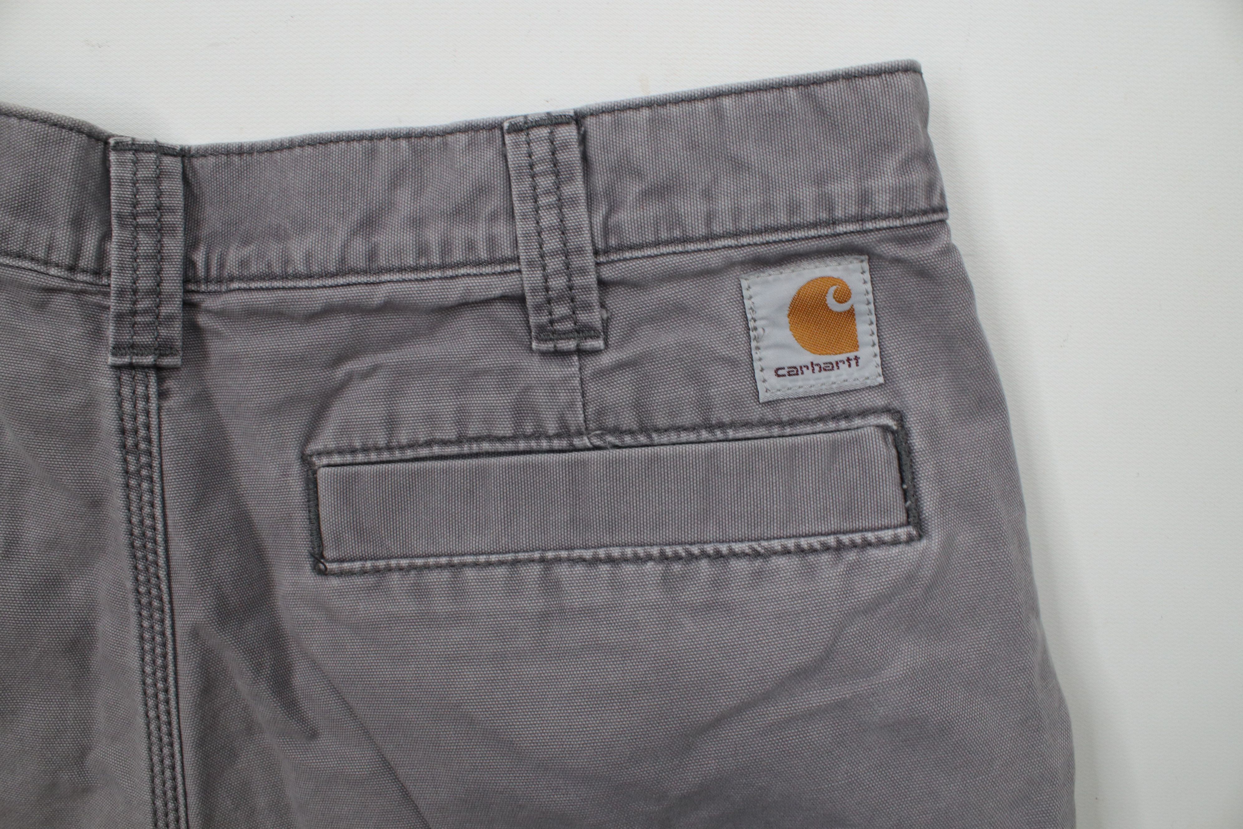 Carhartt × Vintage Vintage Carhartt Canvas Relaxed Fit Dungaree Shorts Gray Size US 34 / EU 50 - 13 Thumbnail