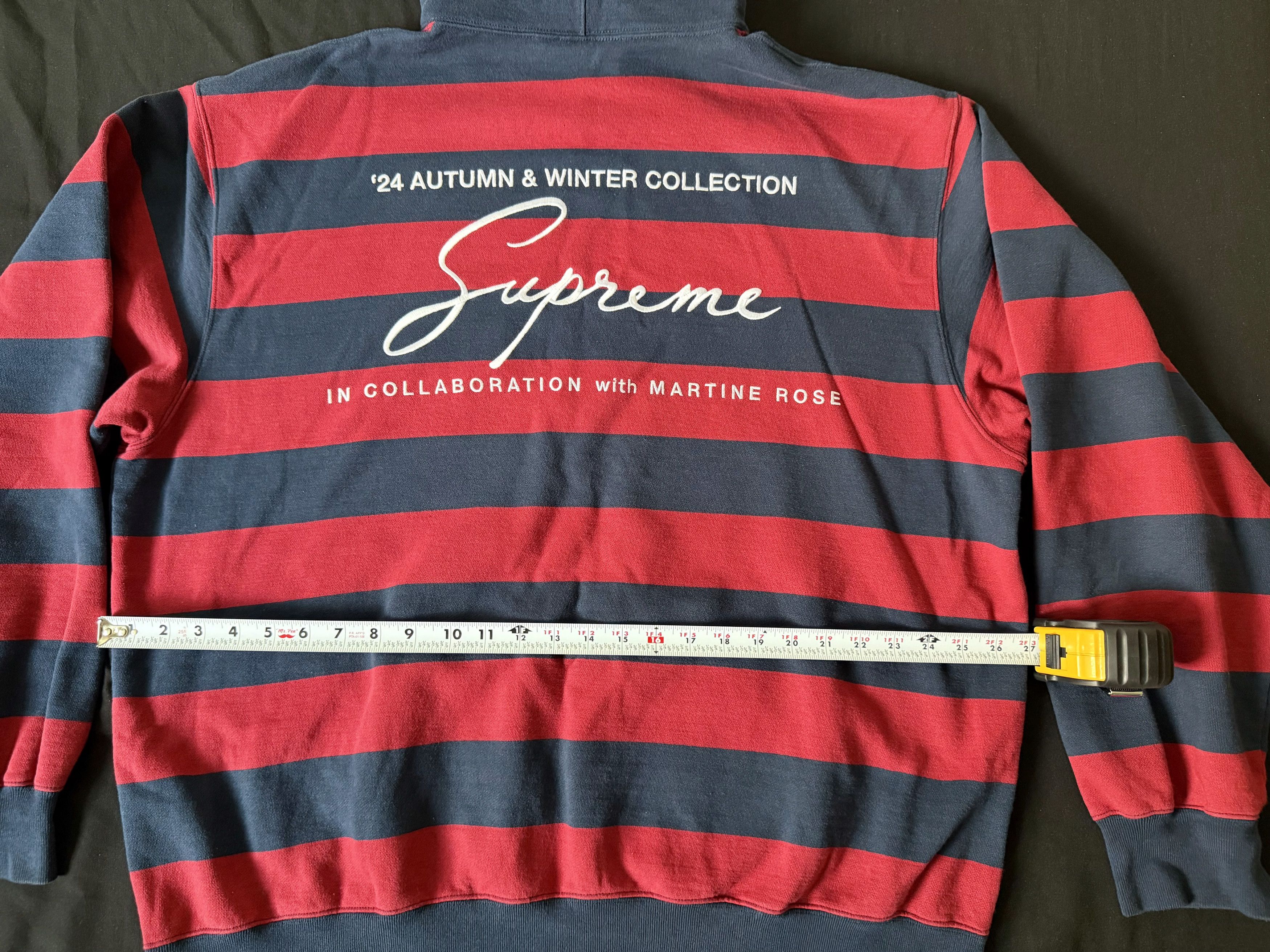 Supreme Supreme x Martine Rose Hooded Sweatshirt 'Stripe Size US XL / EU 56 / 4 - 6 Thumbnail