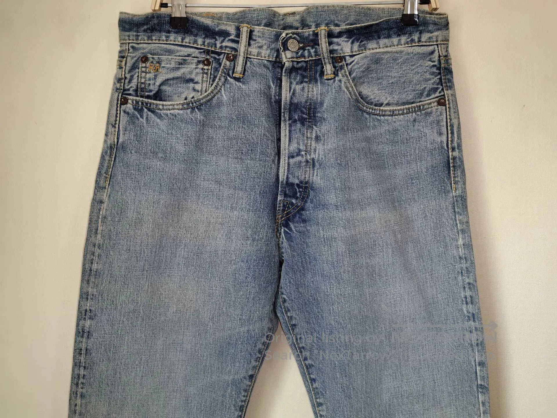 RRL Ralph Lauren classic straight leg ice blue jeans. Size US 32 / EU 48 - 4 Thumbnail