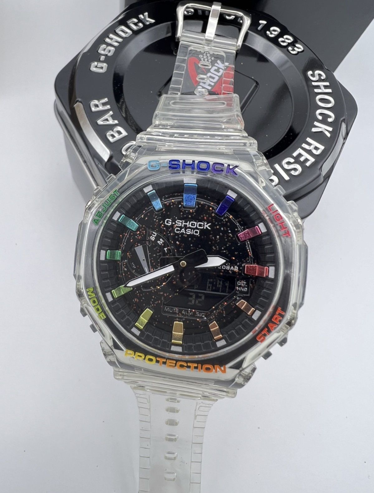 G Shock Rainbow Galaxy G-Shock Casioak Custom GA-2100 Casio Watch | Grailed