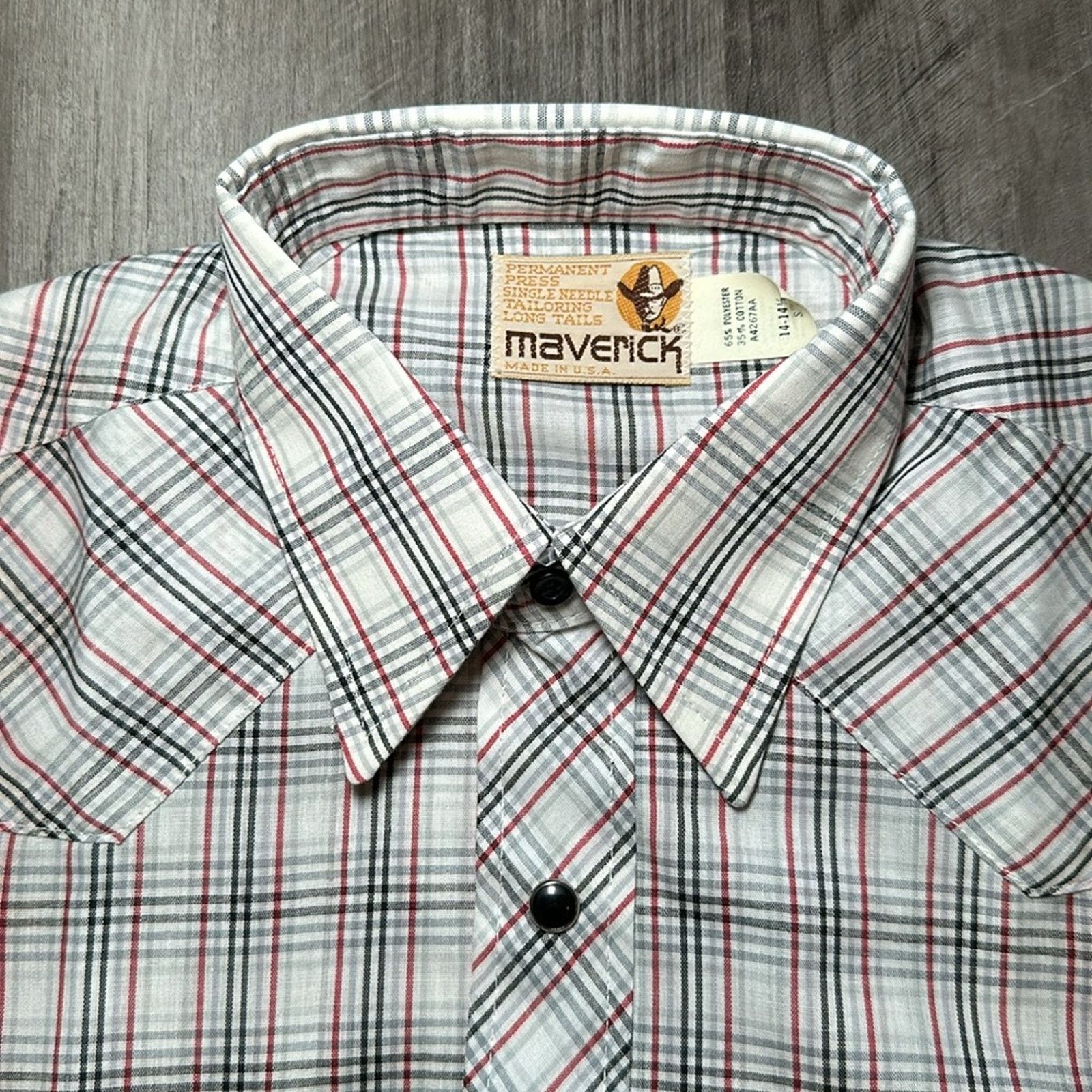 Other Maverick Vintage Western Long Tails Pearl Snap - Small Size US S / EU 44-46 / 1 - 6 Thumbnail
