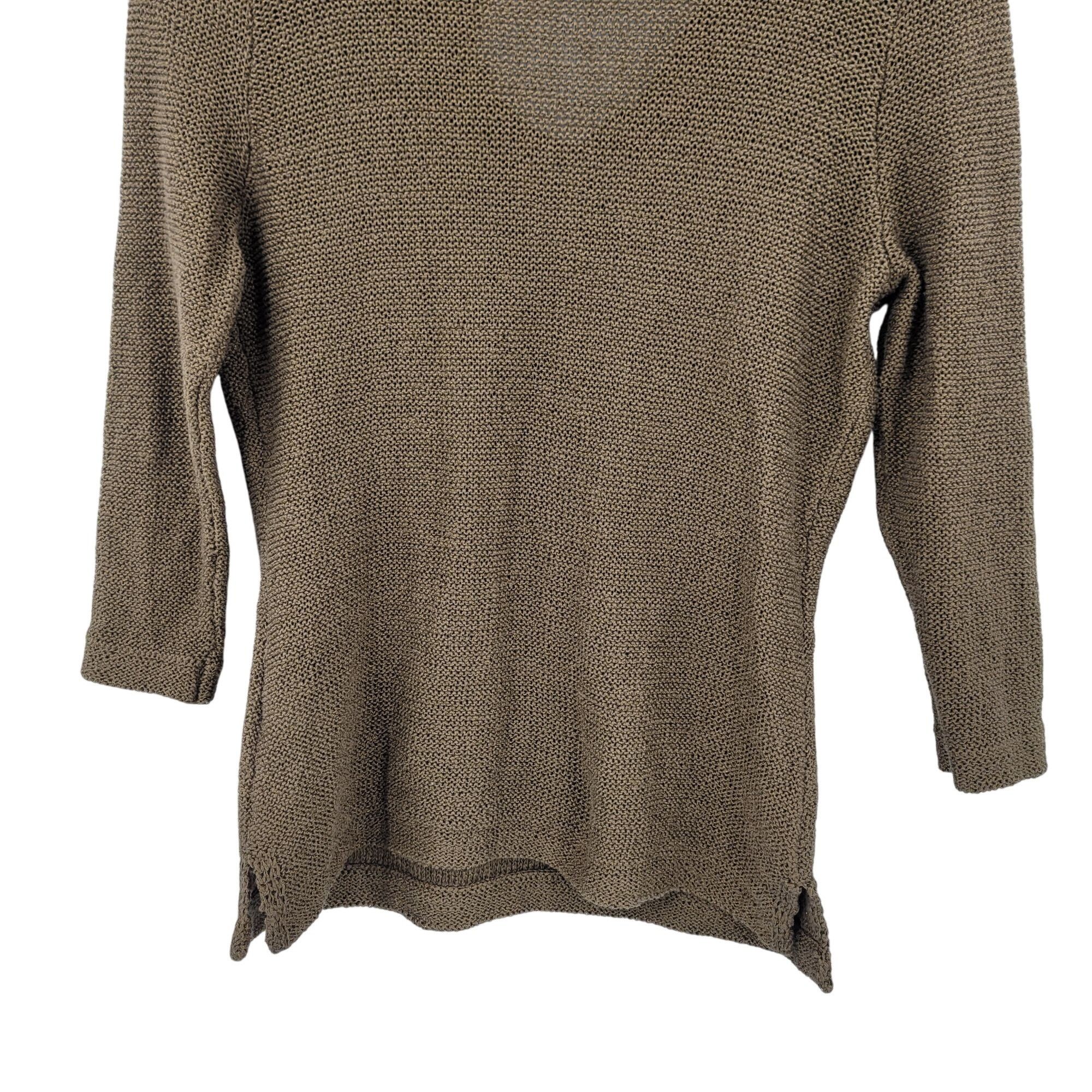 Chaps Vtg Chaps Denim Womens Army Green Open Knit Sweater Sz M Tie Size M / US 6-8 / IT 42-44 - 7 Thumbnail