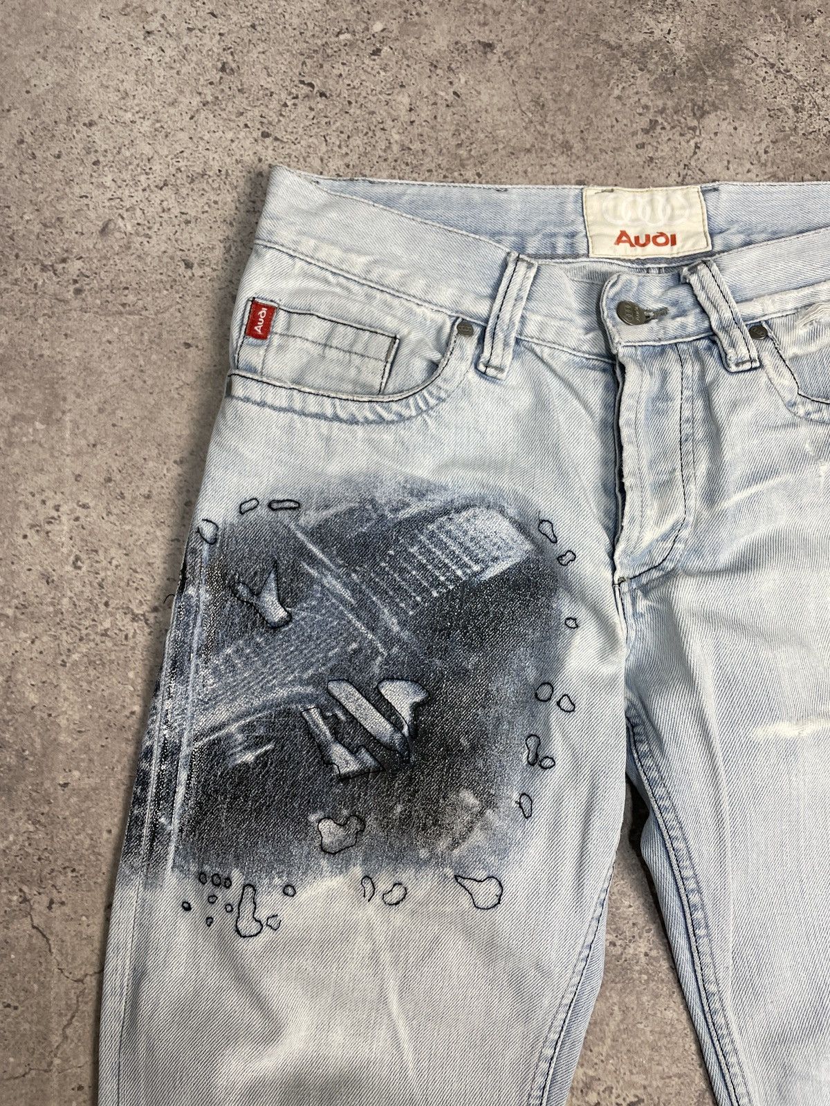 Vintage Y2K Baggy Audi Racing Jeans