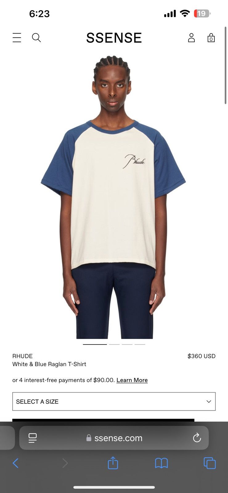 Rhude RHUDE Raglan Tee Size US XXL / EU 58 / 5 - 7 Thumbnail