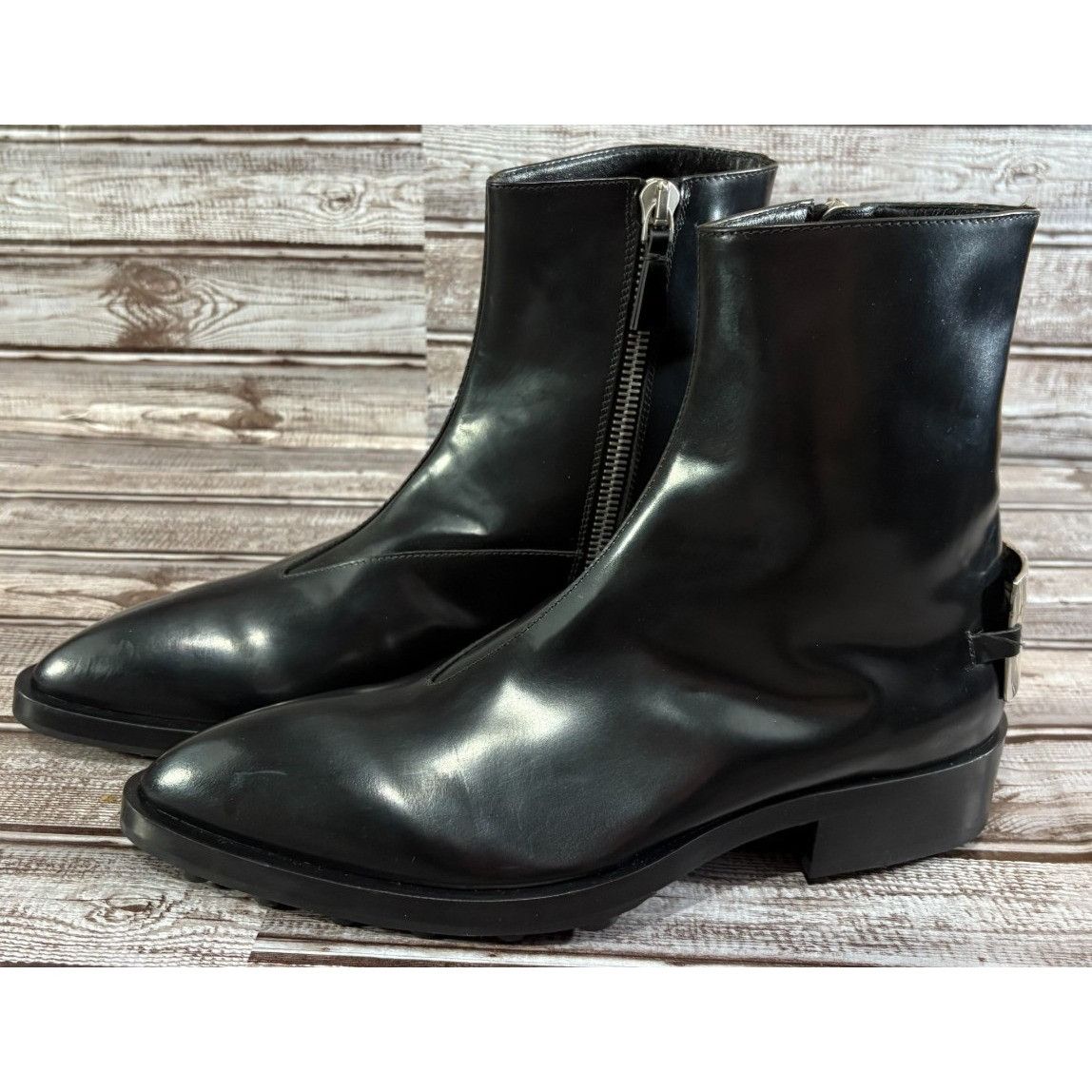 Jil Sander Jil Sander Logo plaque Spazzolato Leather ankle boots sz 39 Size US 6.5 / EU 39-40 - 2 Thumbnail