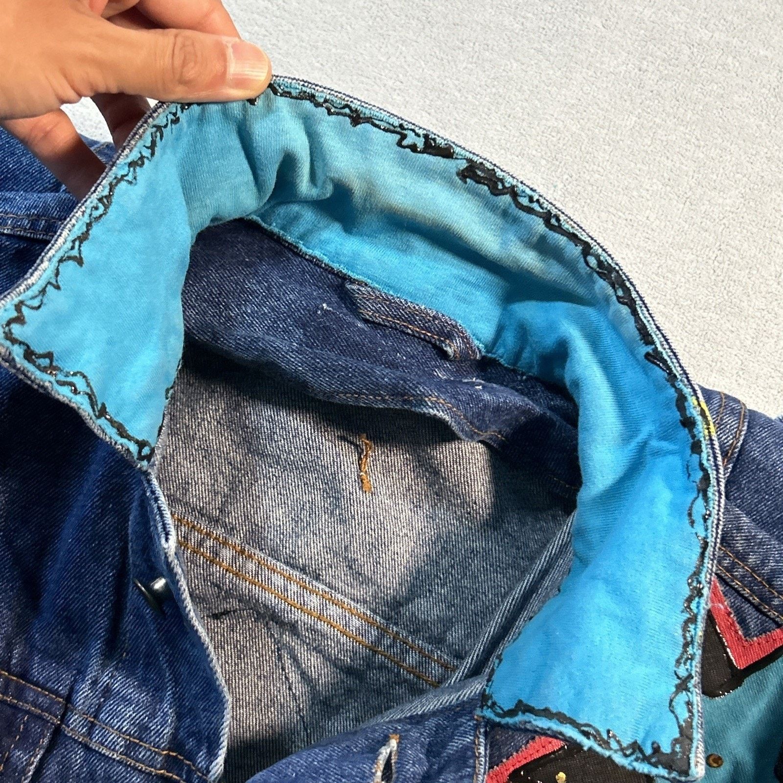 Levi's Denim Barn Jacket Native Paint Women 1X Sergio Valente Chore Size XL / US 12-14 / IT 48-50 - 9 Thumbnail