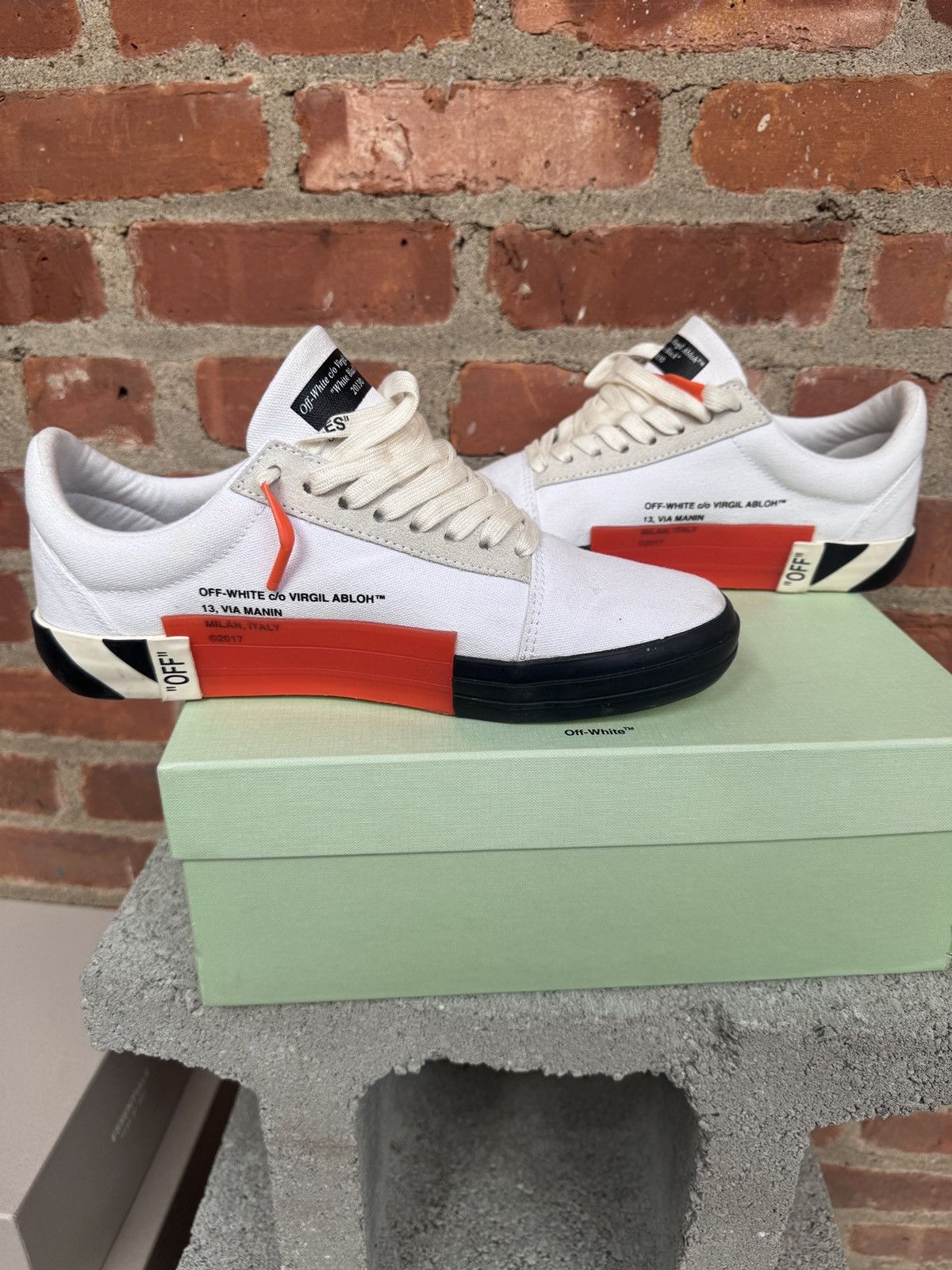 Off-White × Virgil Abloh Off-white vulcanized canvas sneaker Size US 10 / EU 43 - 5 Thumbnail