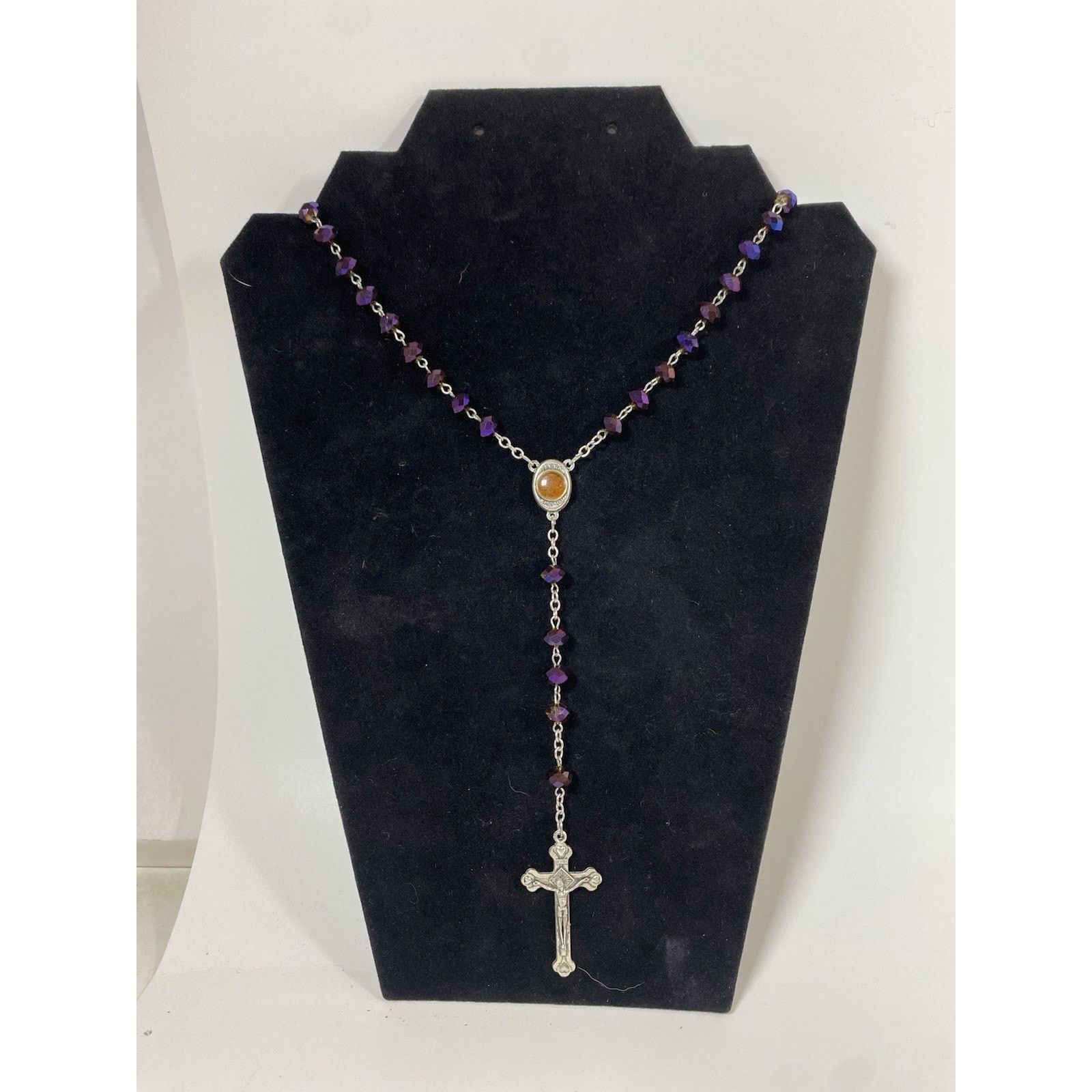 Other JERUSALEM TERRA Rosary Purple Crystalized Beads Rosary Size ONE SIZE - 1 Thumbnail