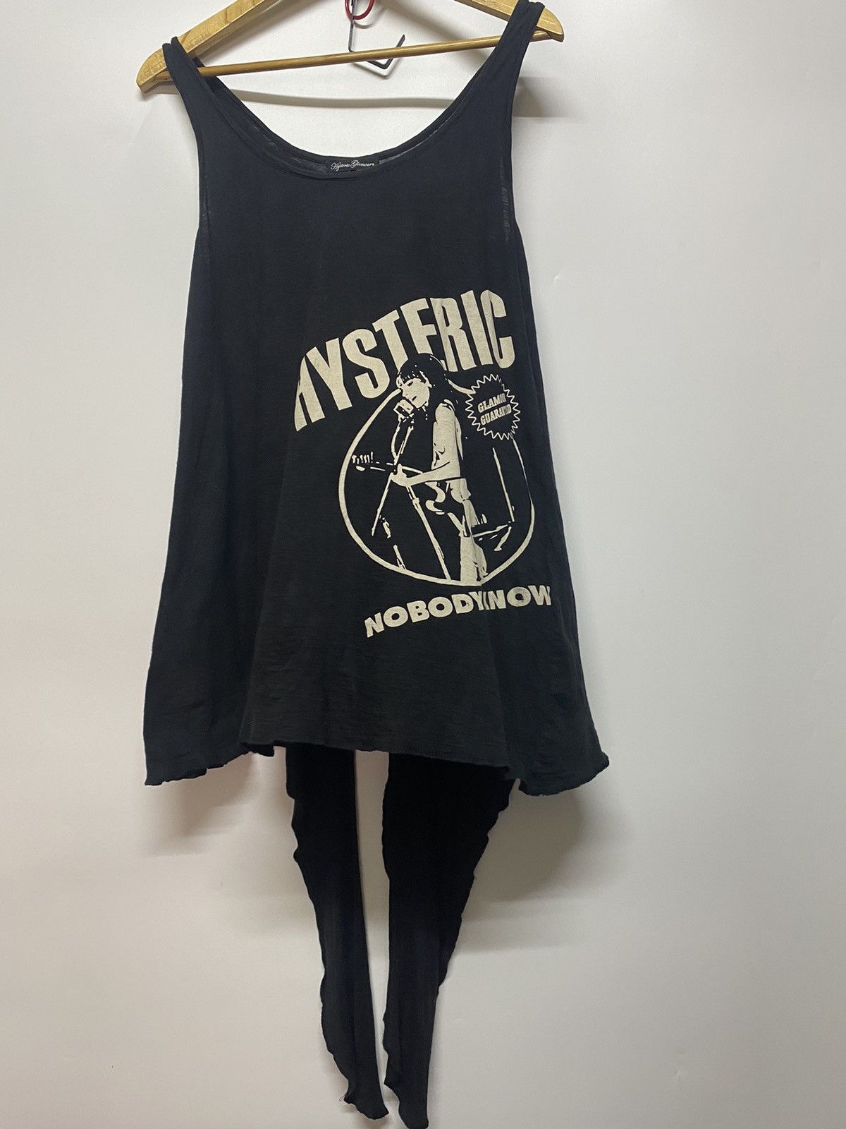 Hysteric Glamour × Japanese Brand Hysteric Glamour Tank Top Black One Sz Girl Star Nobody Know Size ONE SIZE - 2 Thumbnail