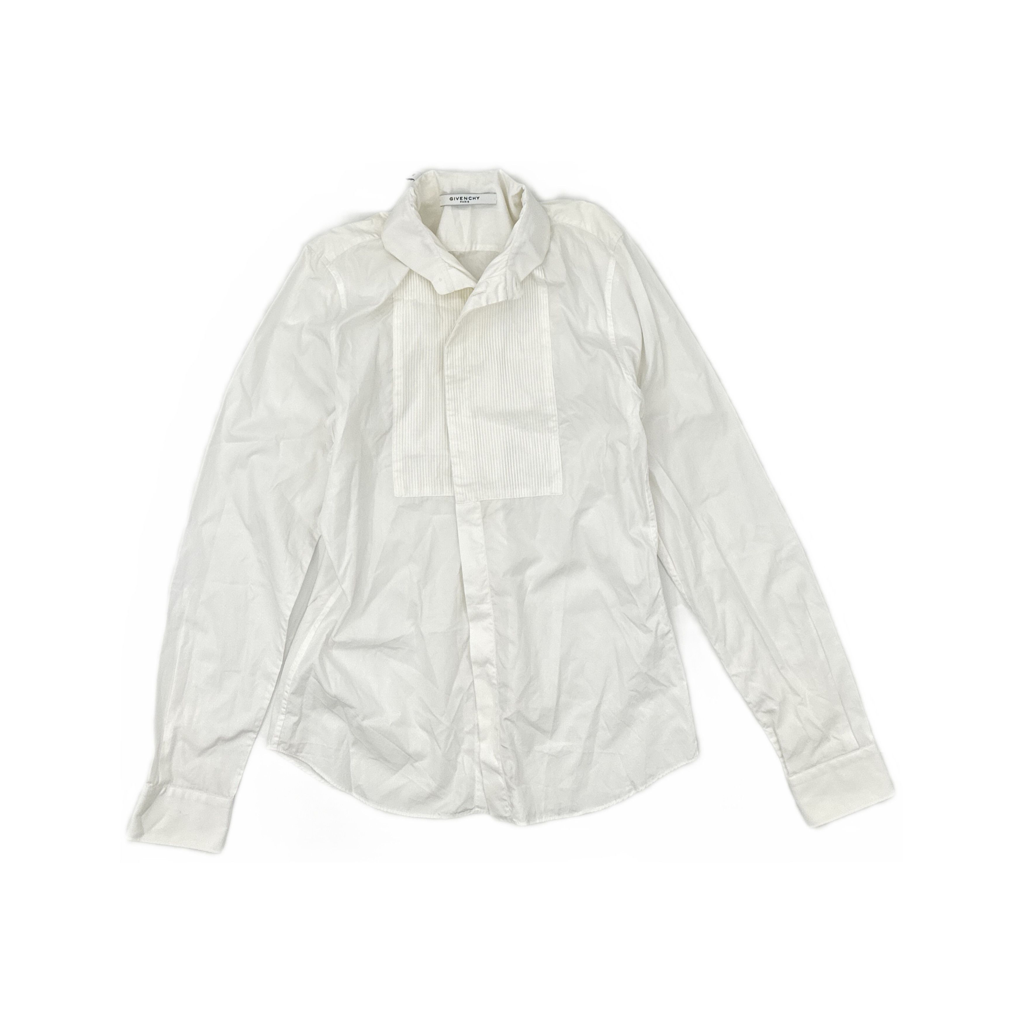 Givenchy Givenchy Pleated Bib White Shirt Size 40 Size US XXS / EU 40 - 1 Thumbnail