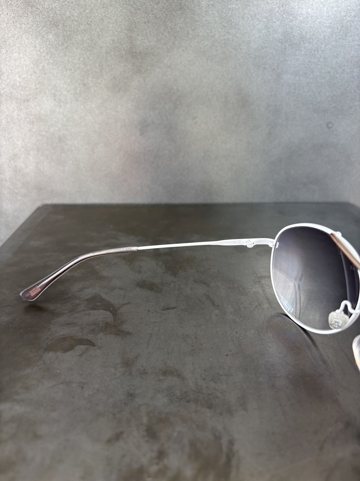 Perry Ellis Vintage Perry Ellis Sunglasses 2000s Aviators White Gaudy Size ONE SIZE - 12 Thumbnail