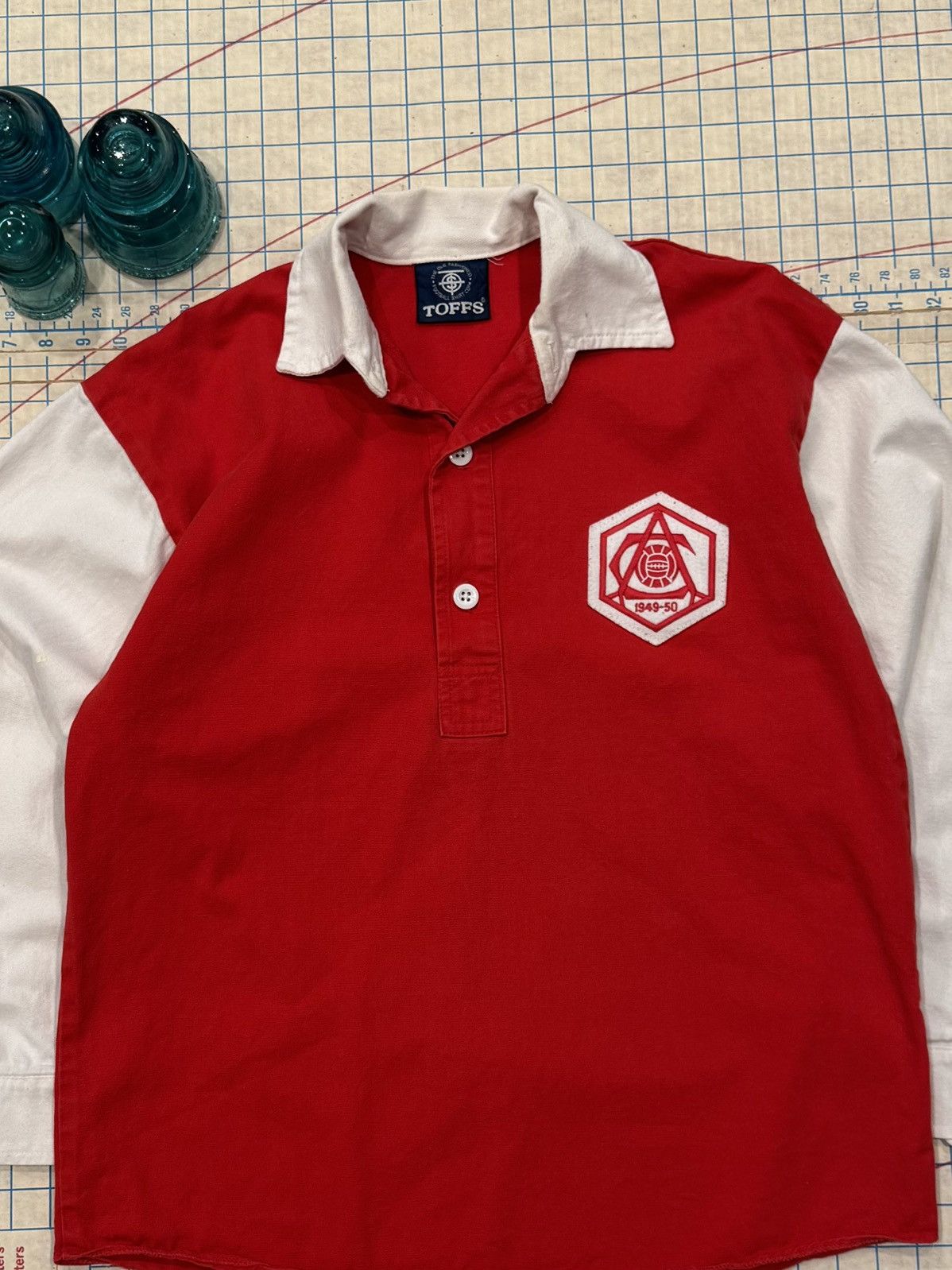 Toffs Vintage Toffs Retro Arsenal Long Sleeve Polo Rugby Shirt Med Size US M / EU 48-50 / 2 - 3 Thumbnail