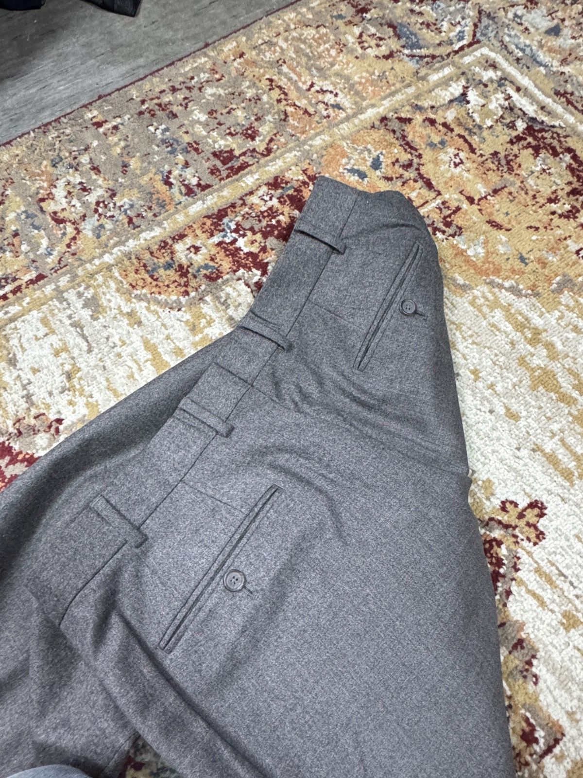 Other Vintage Suit Pants Wool Blend Striped Wide Leg Baggy Formal Size US 34 / EU 50 - 4 Thumbnail