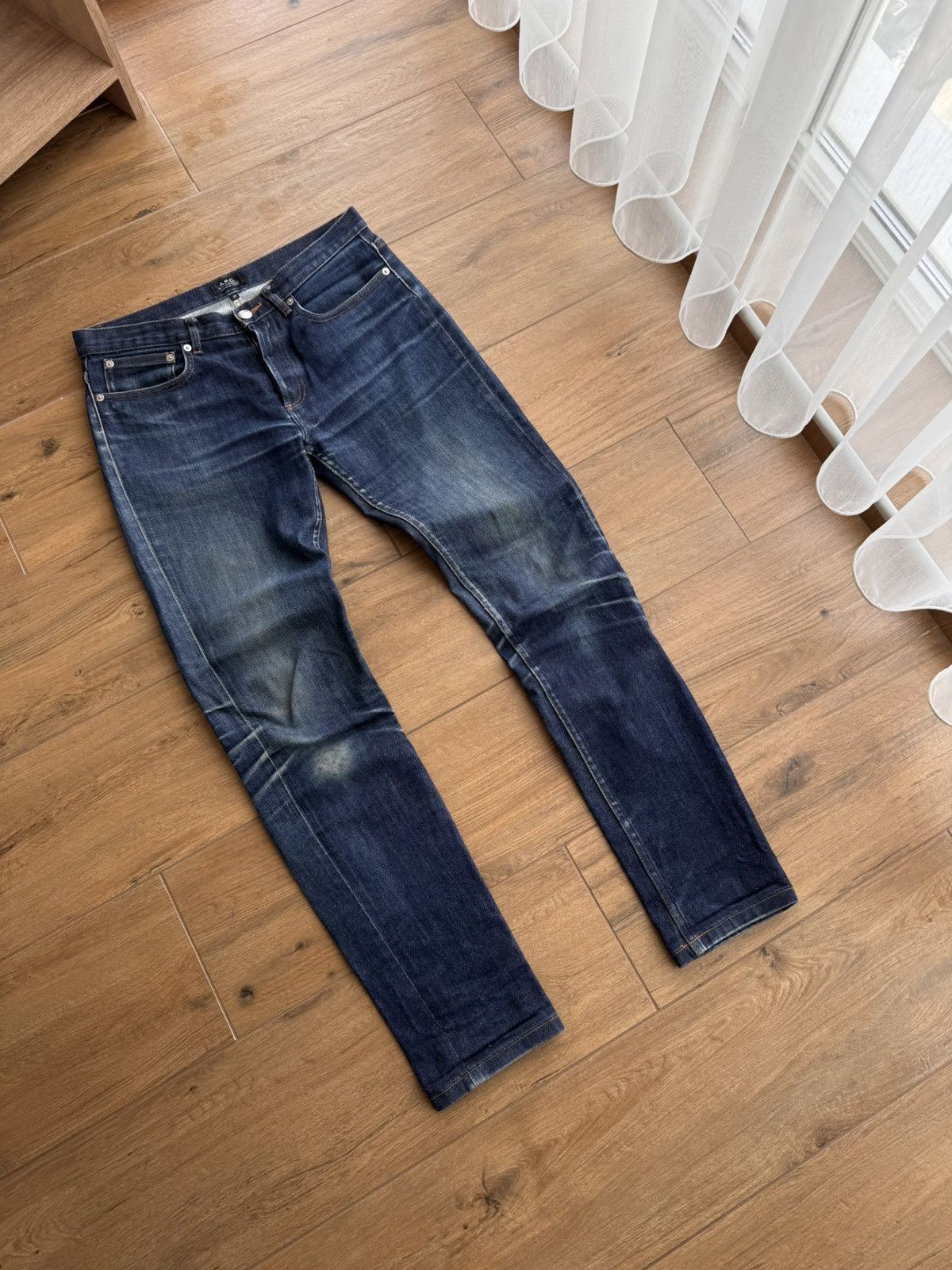 A.P.C. × Vintage Vintage A.P.C. Japanese Denim Selvedge Navy Jeans Size US 30 / EU 46 - 3 Thumbnail