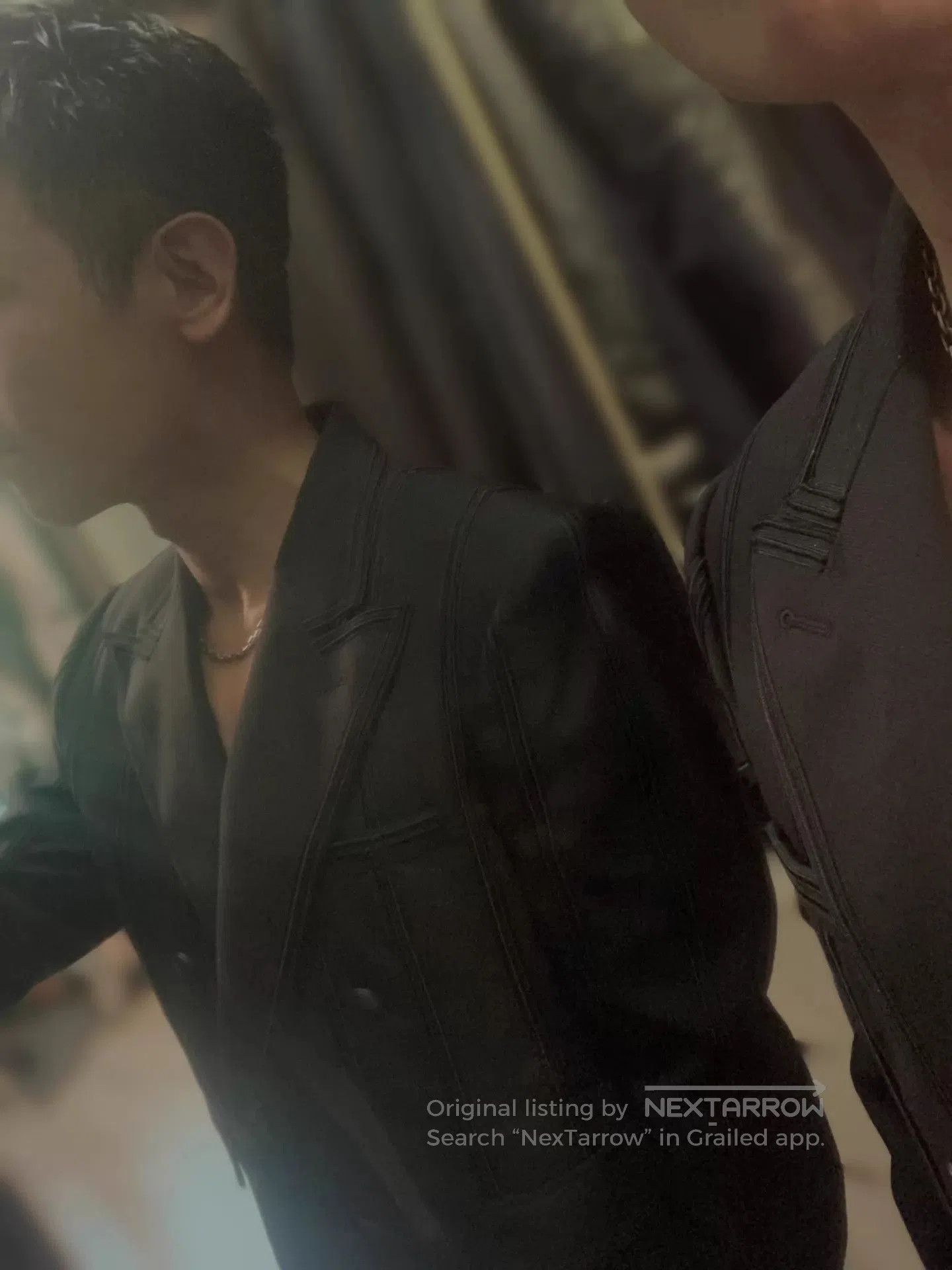 Saint Laurent Paris Black Striped Double-Breasted Blazer. Size US M / EU 48-50 / 2 - 7 Thumbnail