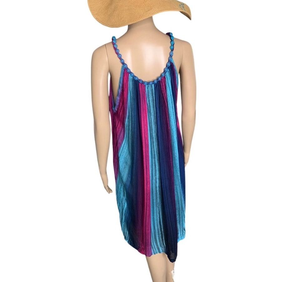 Handmade Vintage Hand Made Midi Summer Boho Tank Dress Women One Size Size ONE SIZE - 8 Thumbnail
