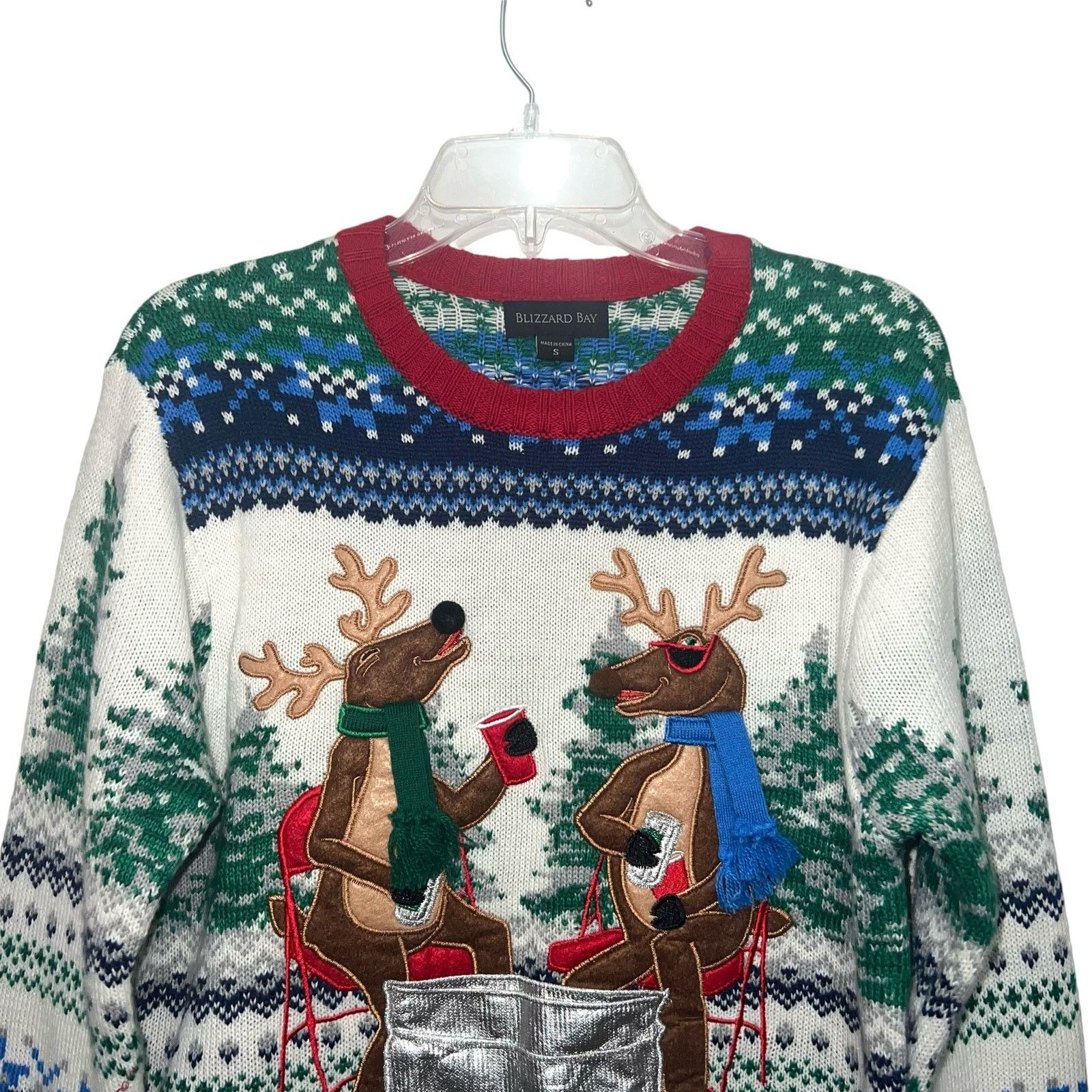 Other Unisex Blizzard Bay Ugly Christmas Sweater With Reindeers SM Size US S / EU 44-46 / 1 - 4 Thumbnail