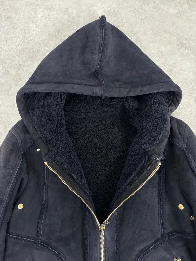 Balmain AW2017 Balmain Black Lamb Leather Hooded Jacket Size US M / EU 48-50 / 2 - 7 Thumbnail