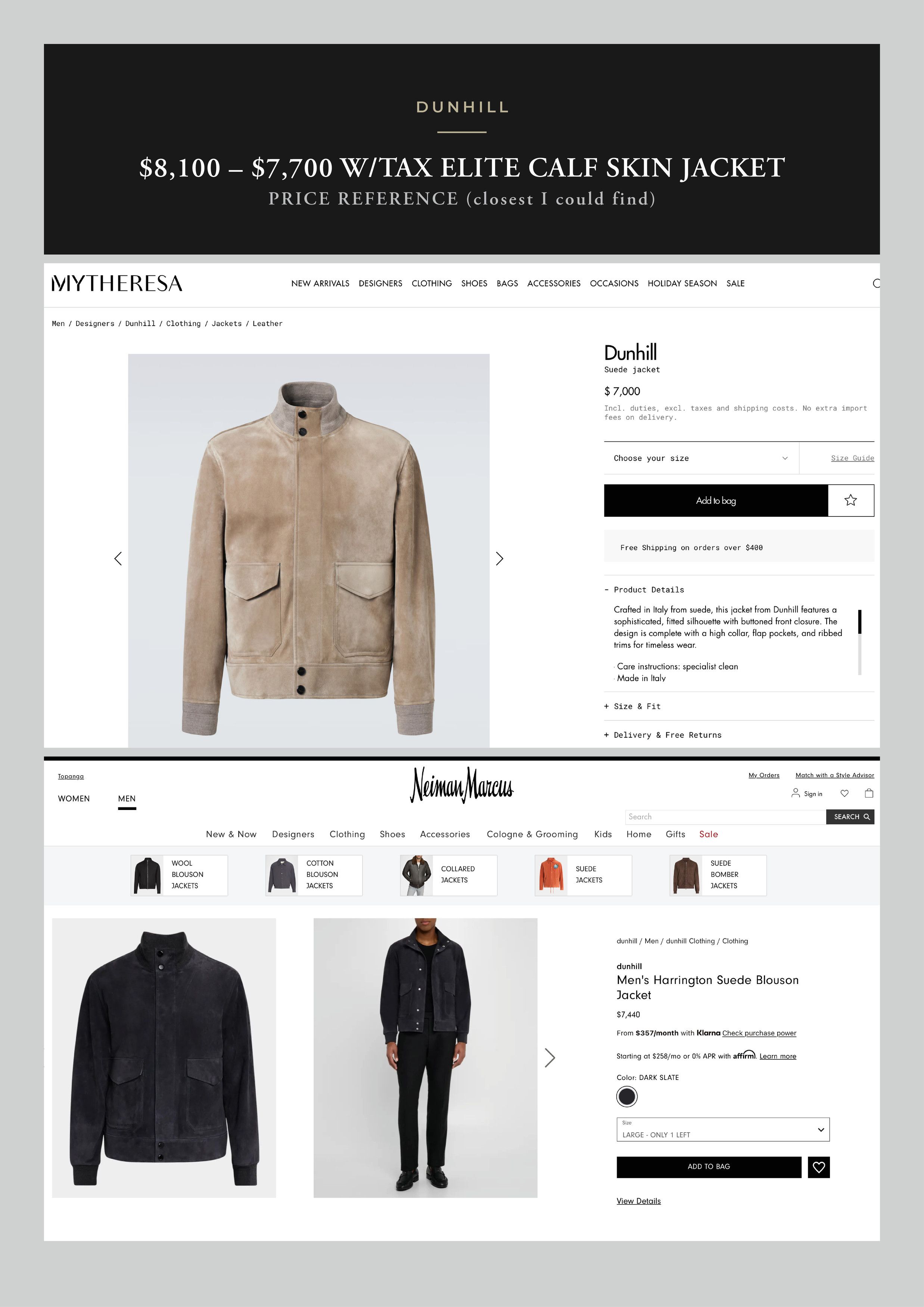 Alfred Dunhill Best Dressed Extremely Rare $7500 DUNHILL Taupe Calf Jacket Size US M / EU 48-50 / 2 - 4 Thumbnail