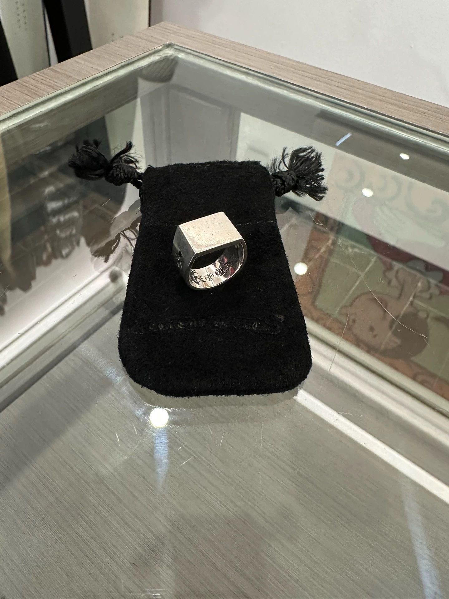 Chrome Hearts Chrome Hearts x KH Collaboration Flat Silver Ring, Size ONE SIZE - 1 Thumbnail
