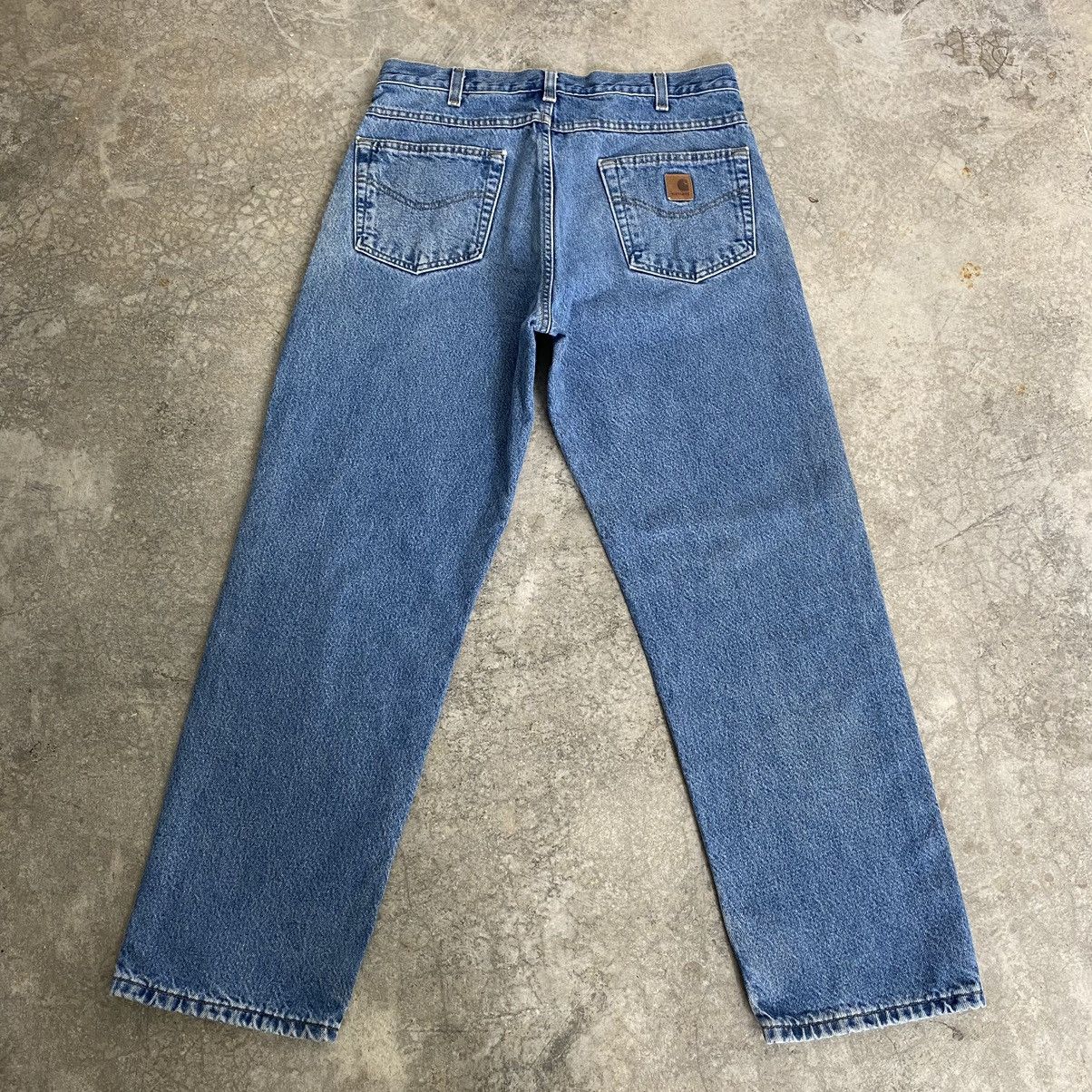 Carhartt Vintage Carhartt Blanket Lined Relaxed Fit Faded Denim Jeans Size US 34 / EU 50 - 14 Thumbnail