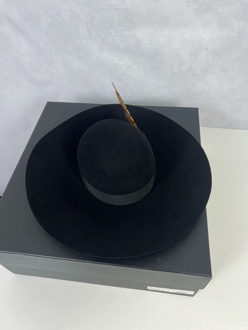 Saint Laurent Paris Saint laurent paris 15ss feathered black wide brim top hat Size ONE SIZE - 3 Thumbnail