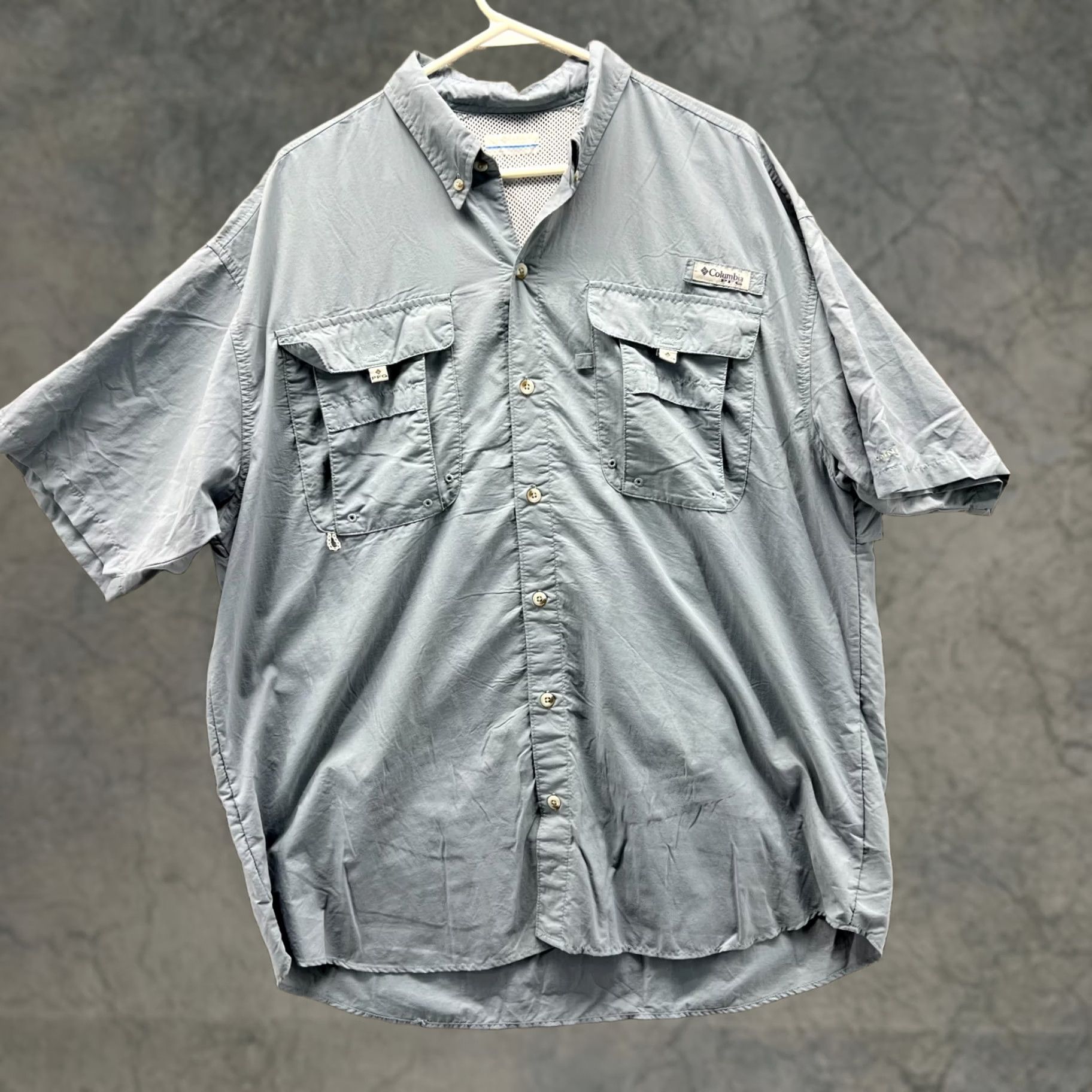 Vintage Columbia Shirt Mens Large Gray Button-Down Vented Outdoors PFG Fishing Gear Shirt Size US L / EU 52-54 / 3 - 1 Thumbnail