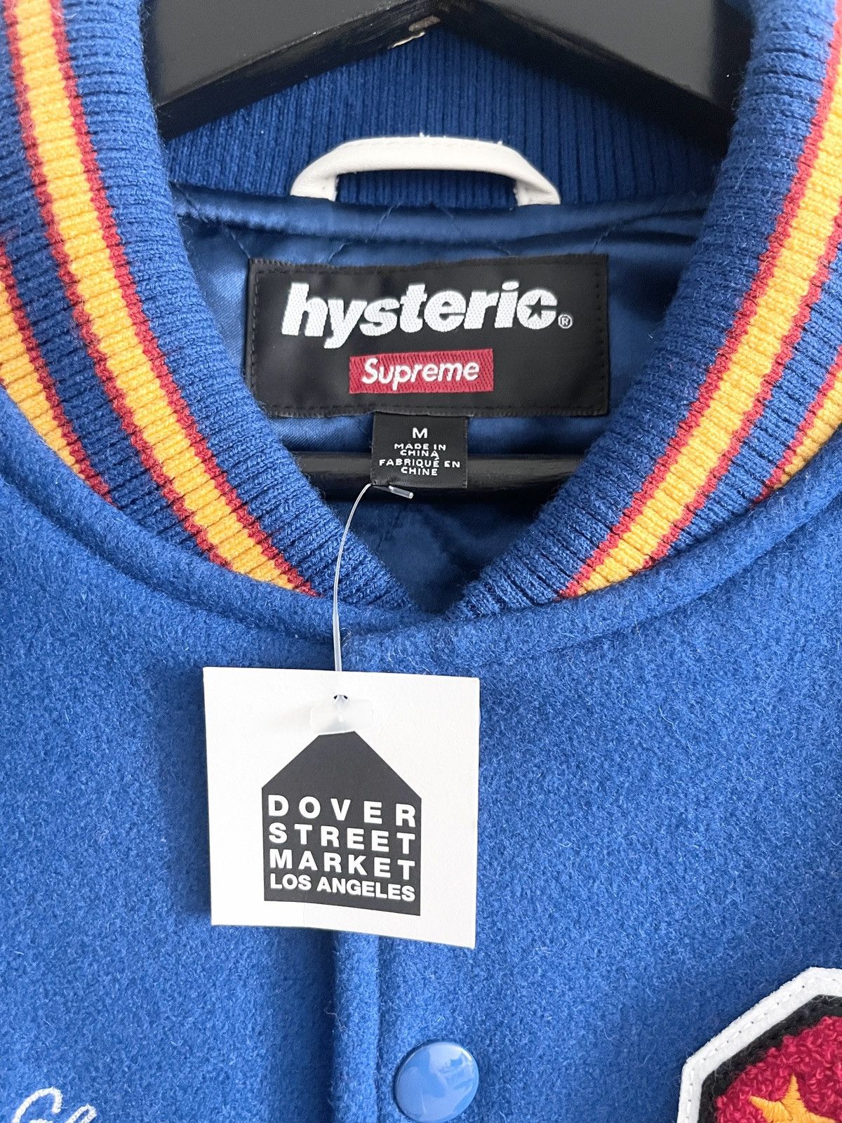 Hysteric Glamour × Supreme RARE! 2024 Supreme x Hysteric Glamour Smoke Varsity Jacket Size US M / EU 48-50 / 2 - 7 Thumbnail