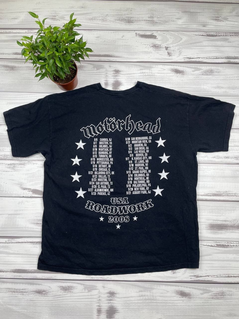 Vintage Motorhead Roadwork Tour Shirt RARE Band Tee Faded Black Size US XXL / EU 58 / 5 - 3 Thumbnail